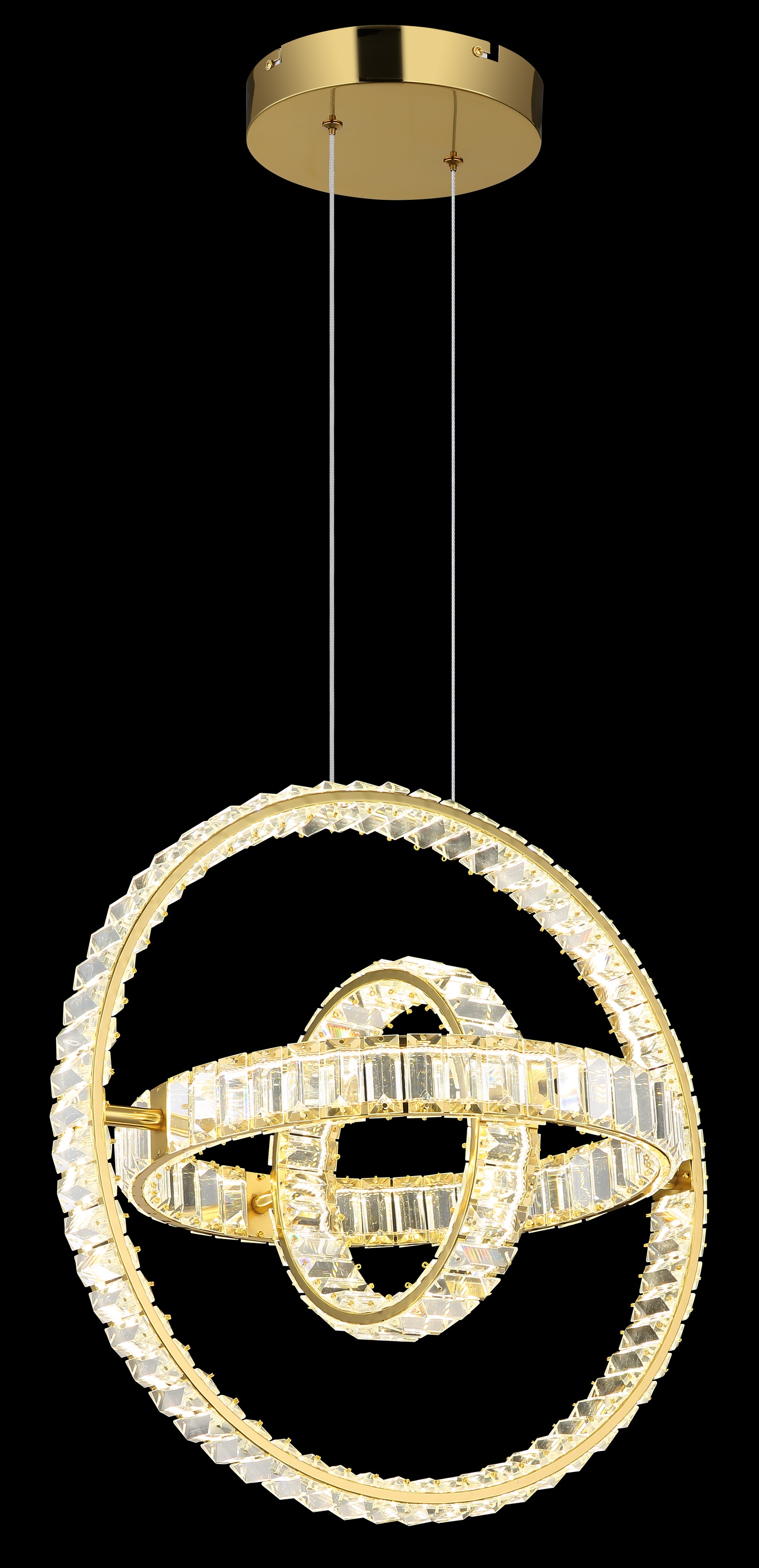 GLOBO LIGHTING Hängeleuchte »NEIL« LED-Modul 1 Stk. LED Kristall Hängeleuchte für Esszimmer gold