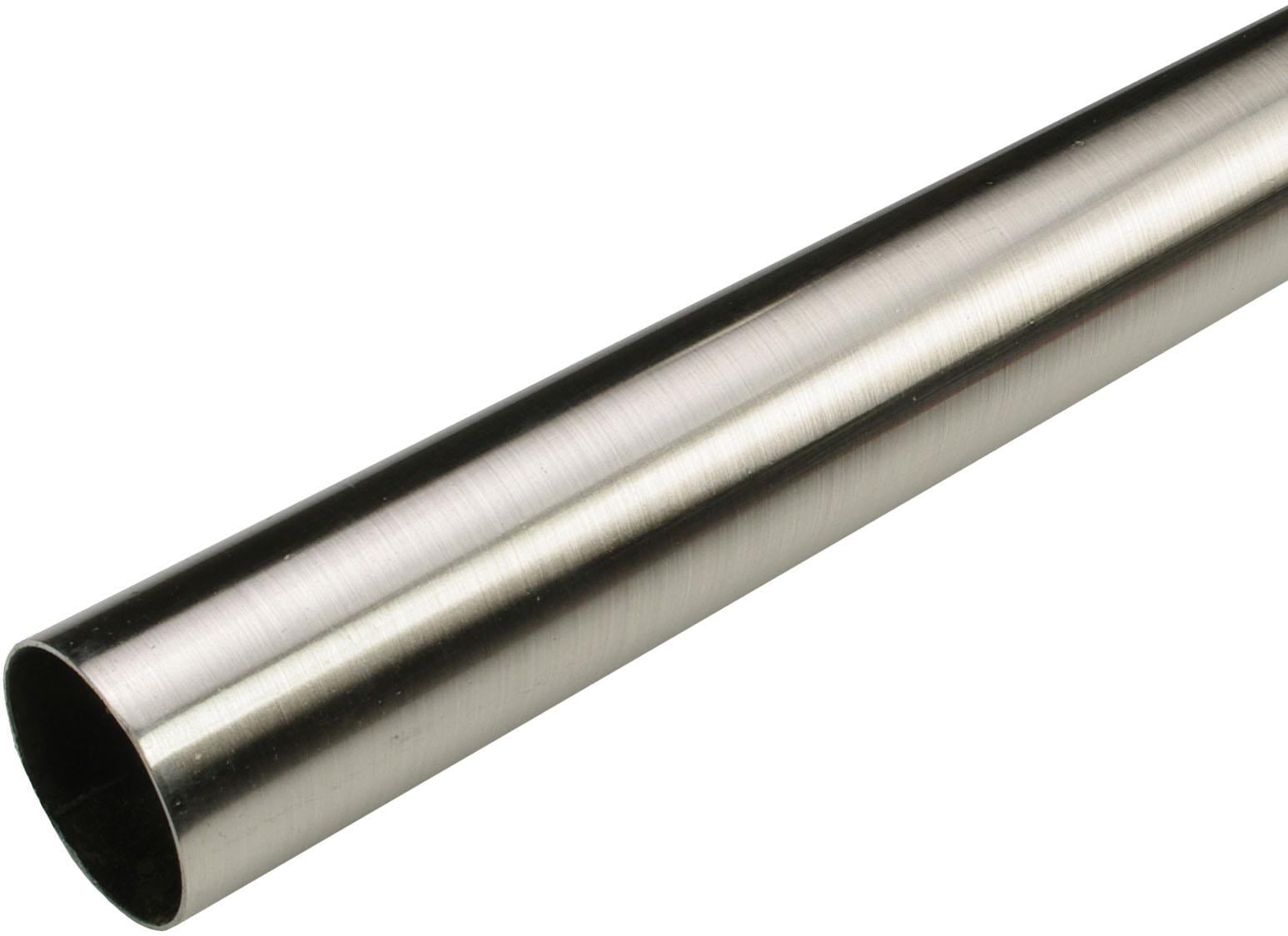 Liedeco Gardinenstange »Kegel edelstahl-optik«, 1 läufig-läufig, Fixmaß, edelstahlfarben