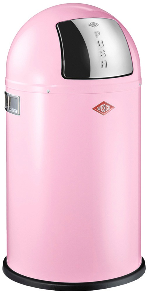WESCO Mülleimer "Pushboy Junior Abfallsammler", B/H/T: 35cm x 63cm x 35cm, 22 lpink, Küche, Mülleimer, mit Metalleinsatz, Griffe, Einwurfklappe aus
