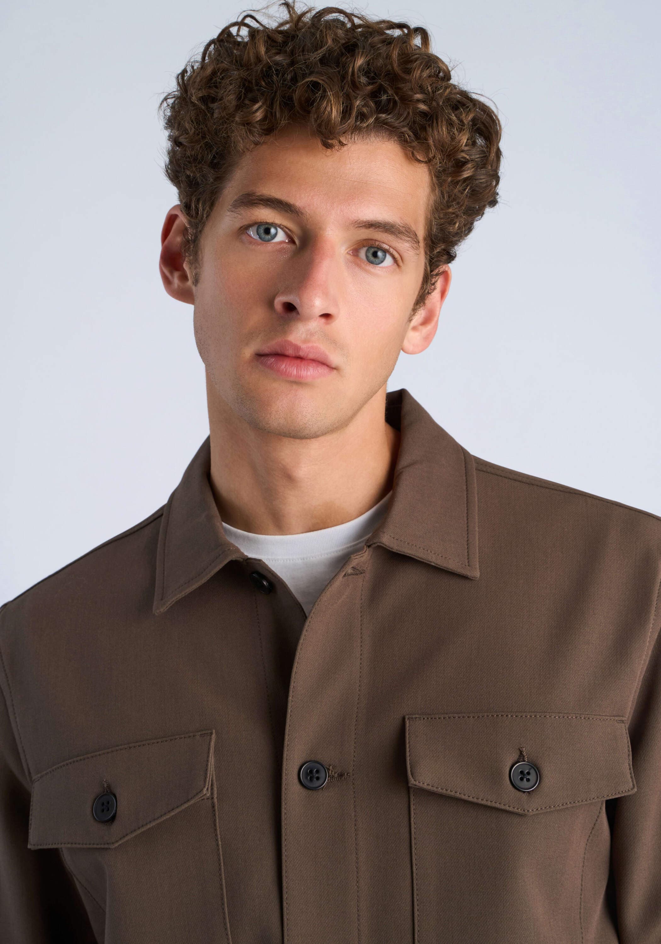 LINDBERGH Outdoorhemd »Hemdjacke Regular Fit, Cropped«