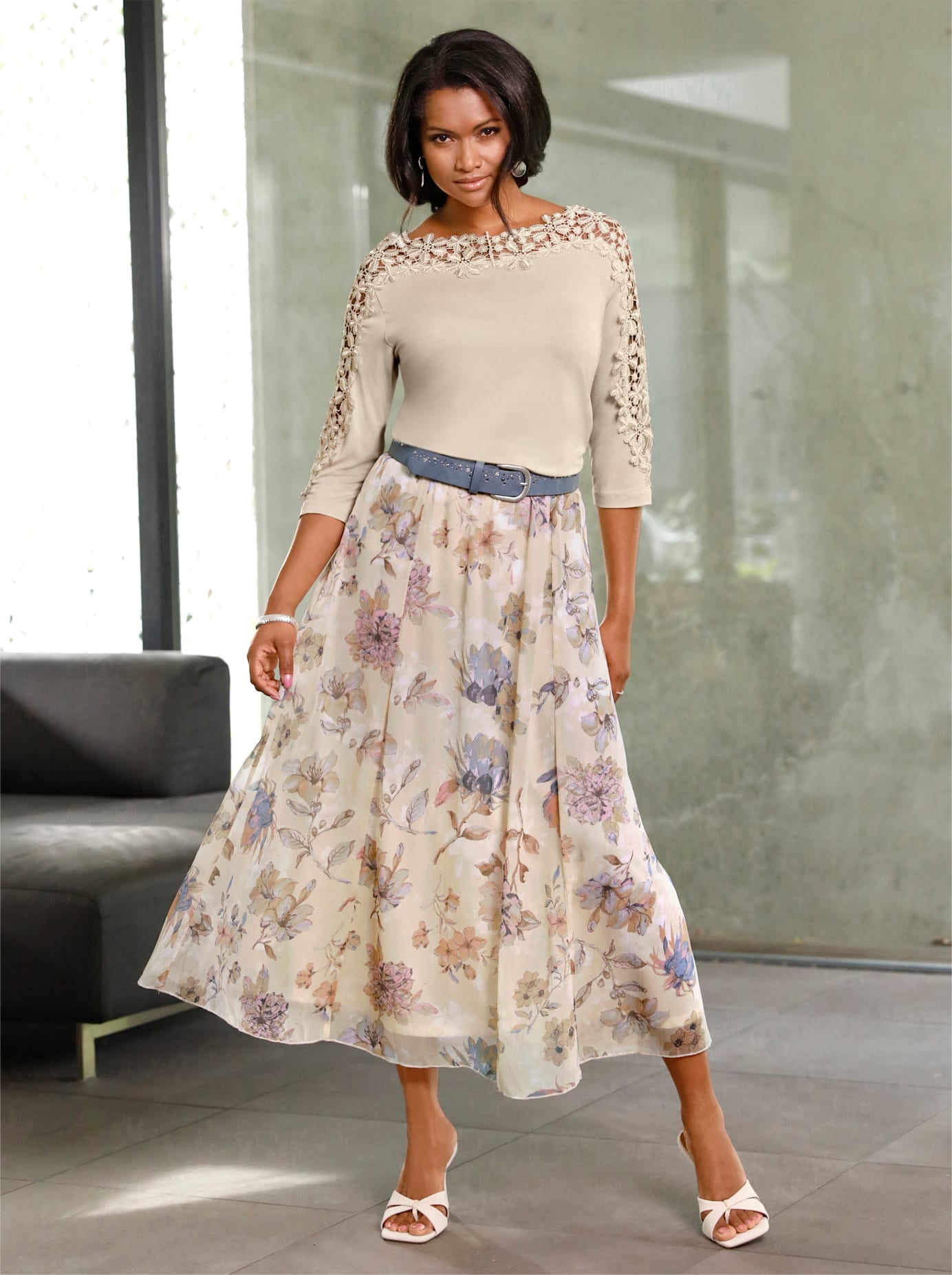 Lady 3/4-Arm-Shirt "Shirt" 1 Stk. tlg. günstig online kaufen