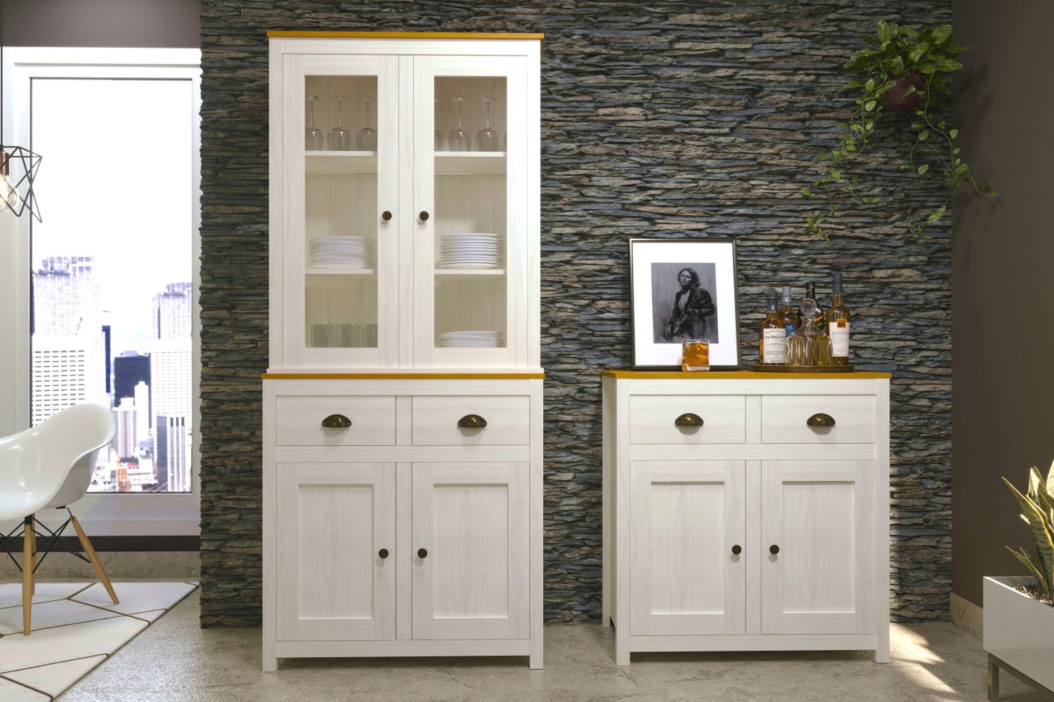 Home affaire Kommode »Sideboard«, (1 St.), rustikal lackierte Oberfläche