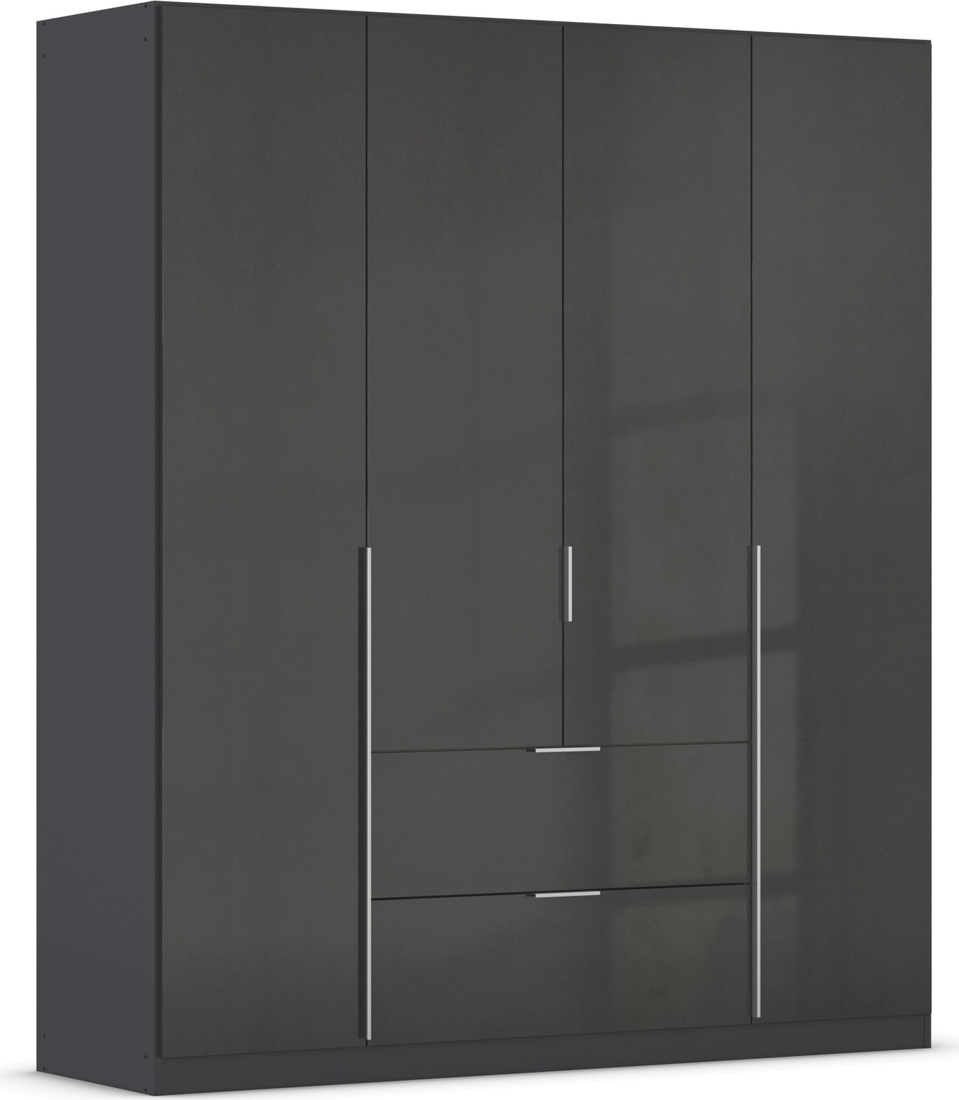 OTTO home Drehtürenschrank "Kleiderschrank Schrank Garderobe AGORDO mit Dekor- oder Hochglanzfront" in zwei Griff-Farben, Breite 181 cm, mit Außenschubkästen, Serie in 7 Breiten und 2 Höhen MADE IN GERMANY
