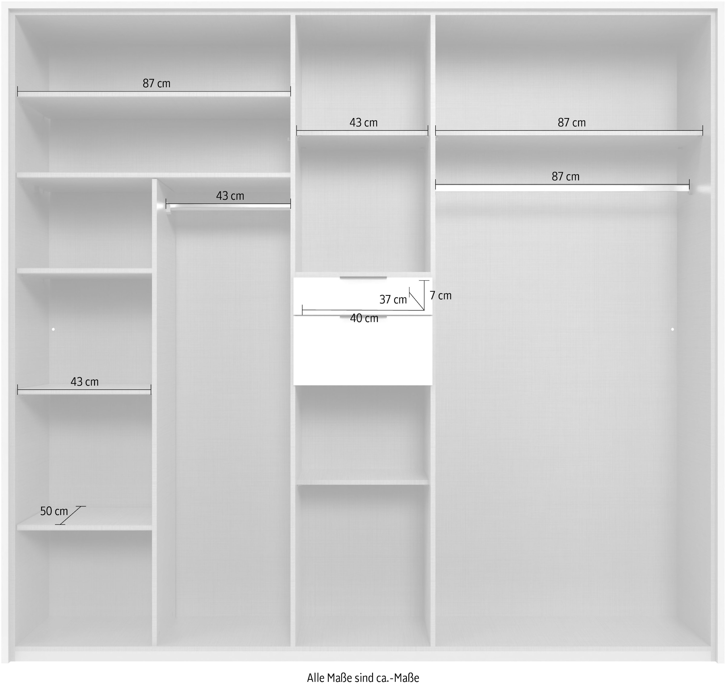 Wimex Drehtürenschrank »Moldau Kleiderschrank mit Spiegel Schlafzimmerschrank Bestseller«, Wähle deine Innenausstattung fertig konfiguriert im Schrank