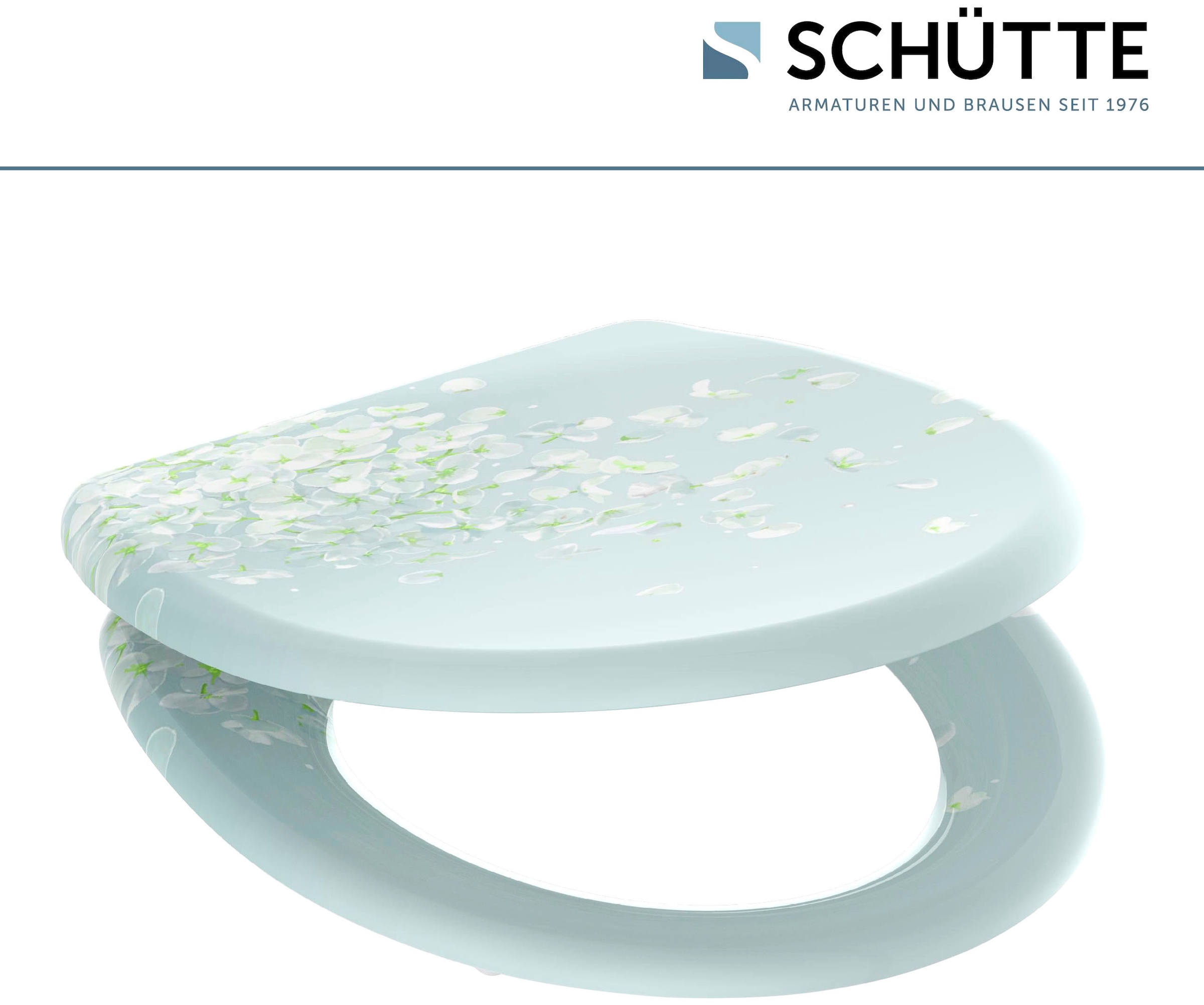 Schütte WC-Sitz »FLOWER IN THE WIND«, bruchsicher und kratzfest, Absenkautomatik, Standardmaß