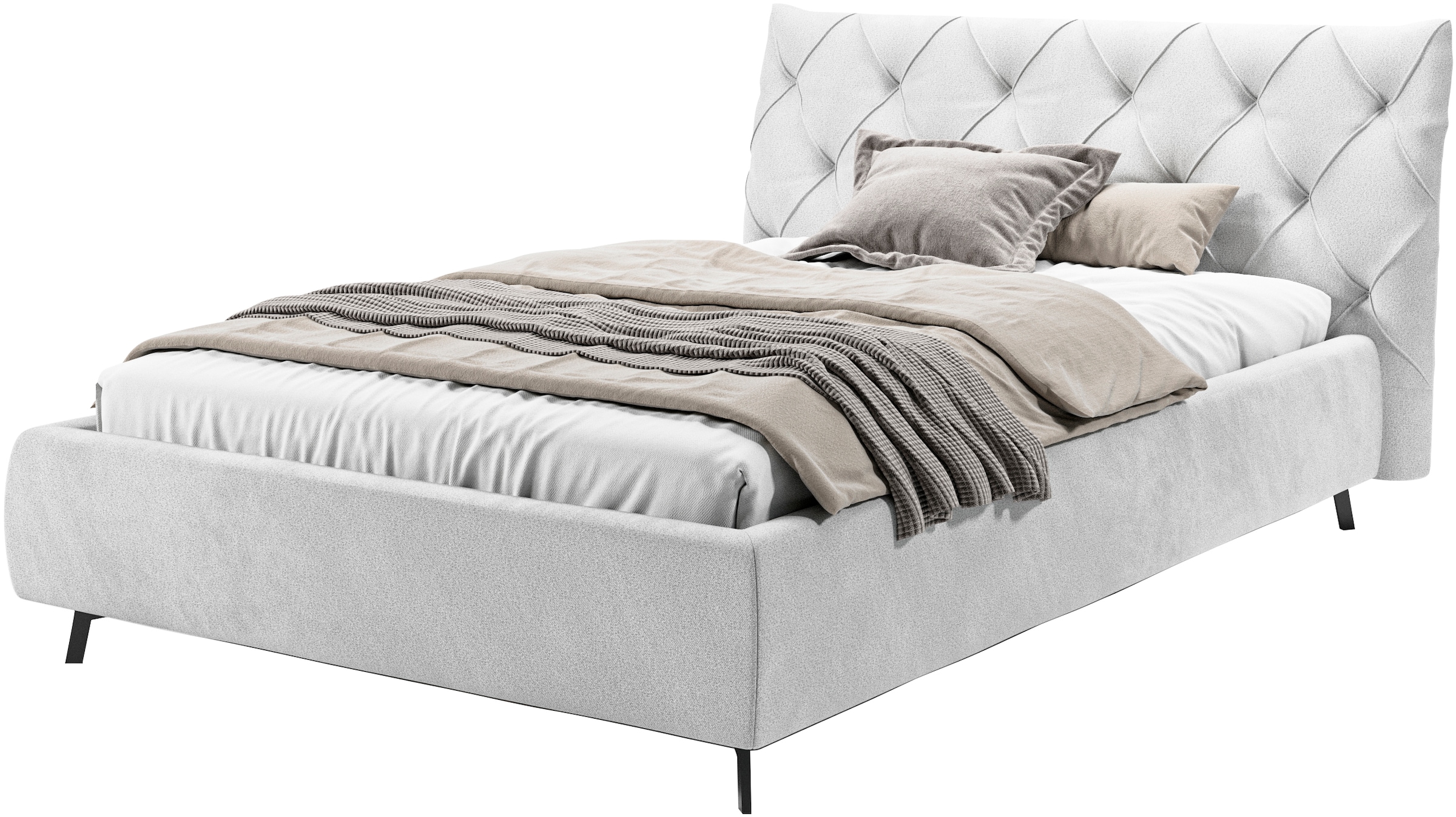 Home affaire "Elloree, in 4 Breiten bis 200cm, auch in Leder" Kopfteilhöhe 105 cm, belastbar bis 280 kg, auch in Überlänge 220cm