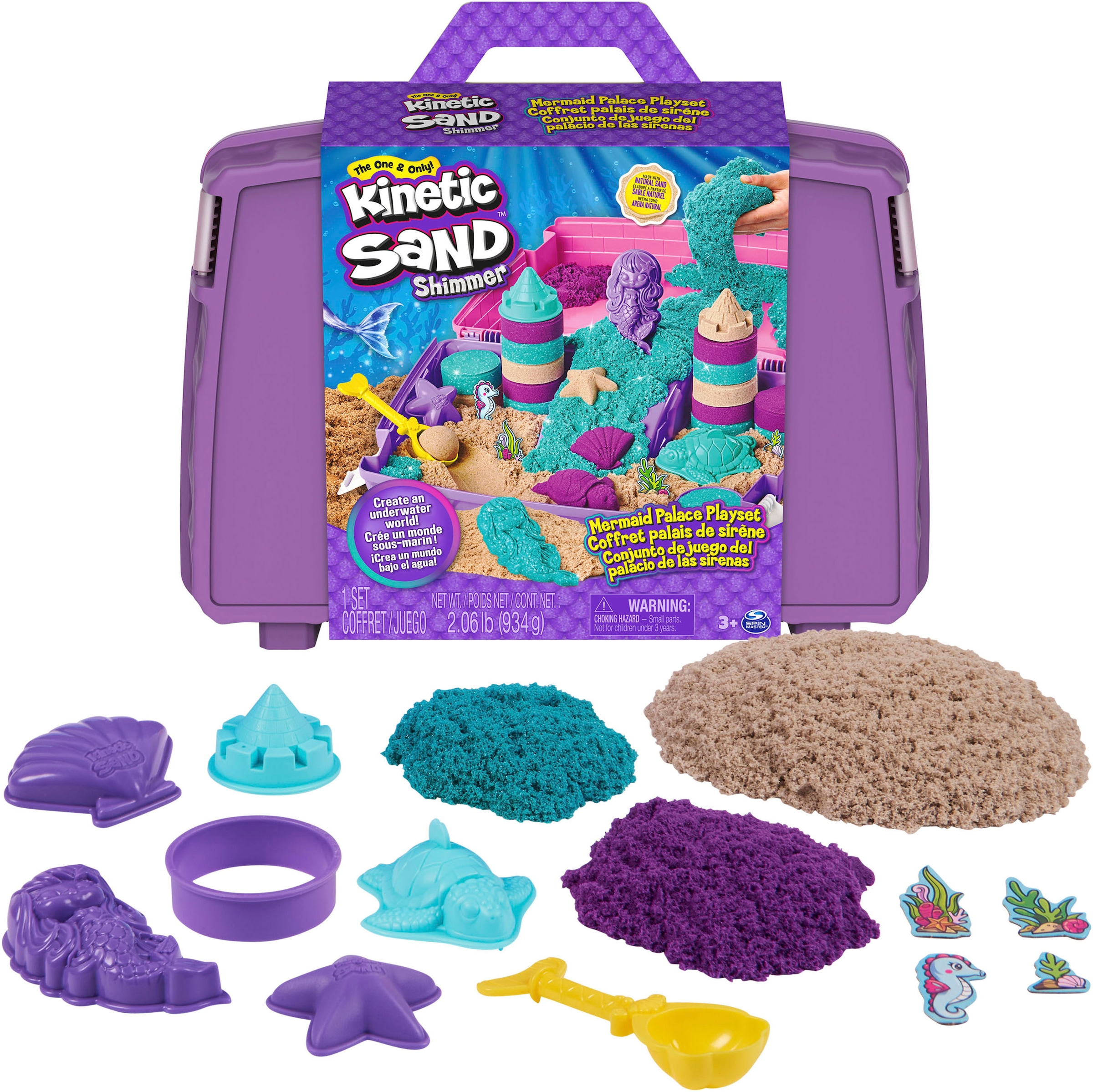 Kreativset »Kinetic Sand - Mermaid Folding Sand Box 934 g«