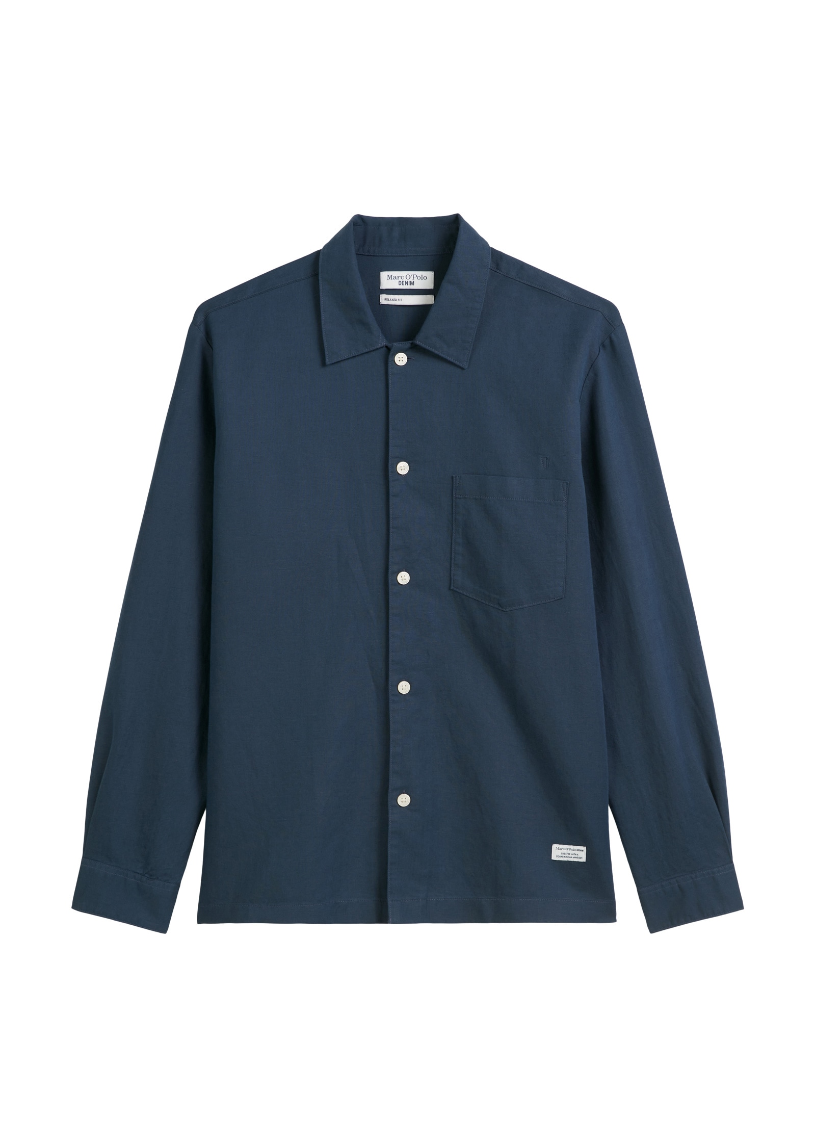 Marc O'Polo DENIM Langarmhemd »aus Leinen und Bio-Baumwolle«