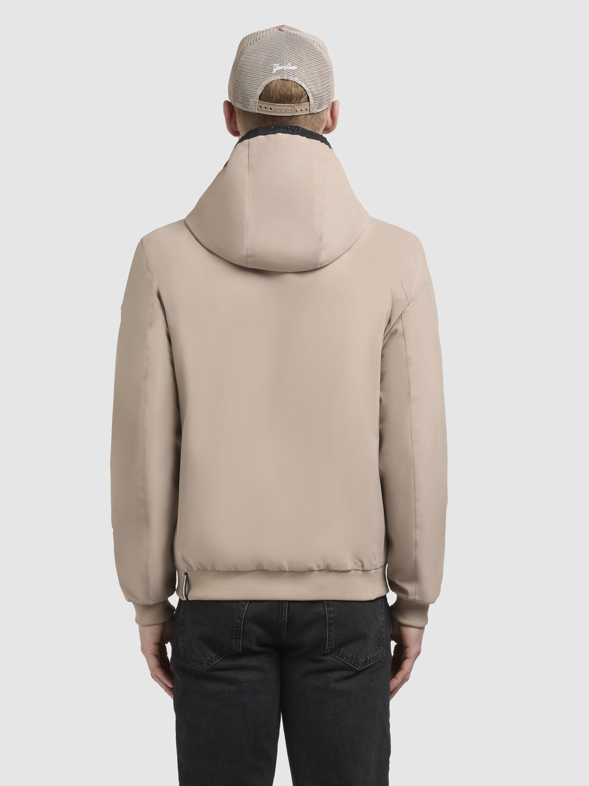 Anorak KHUJO "LARM", Herren, Gr. L, beige, Web, 100% Polyester, unifarben, regular fit hüftlang, eingesetzt Rippbündchen, Jacken 3