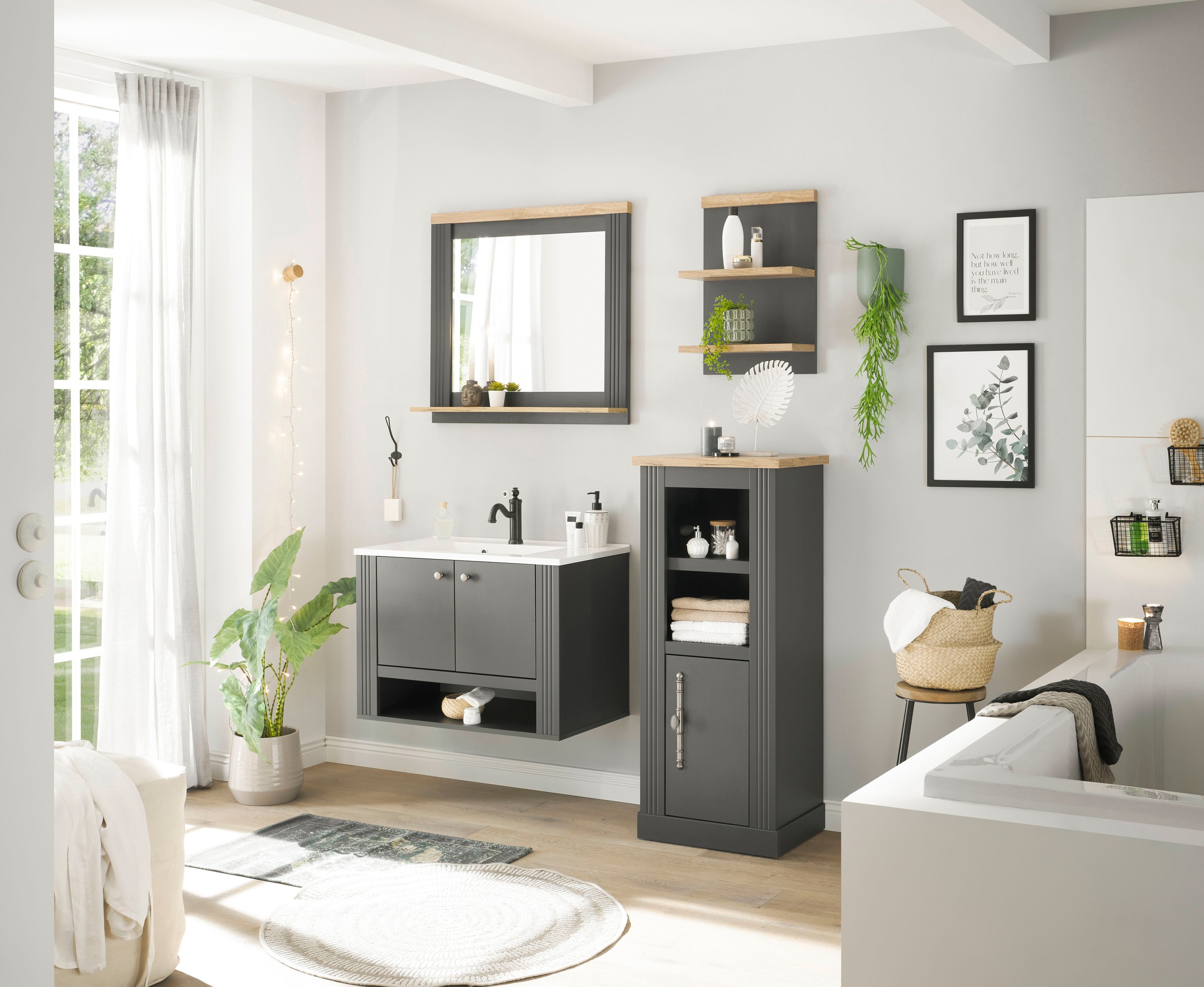 OTTO home Badmöbel-Set "WESTMINSTER, Bad im Landhausstil, 4-teiliges Badezi günstig online kaufen