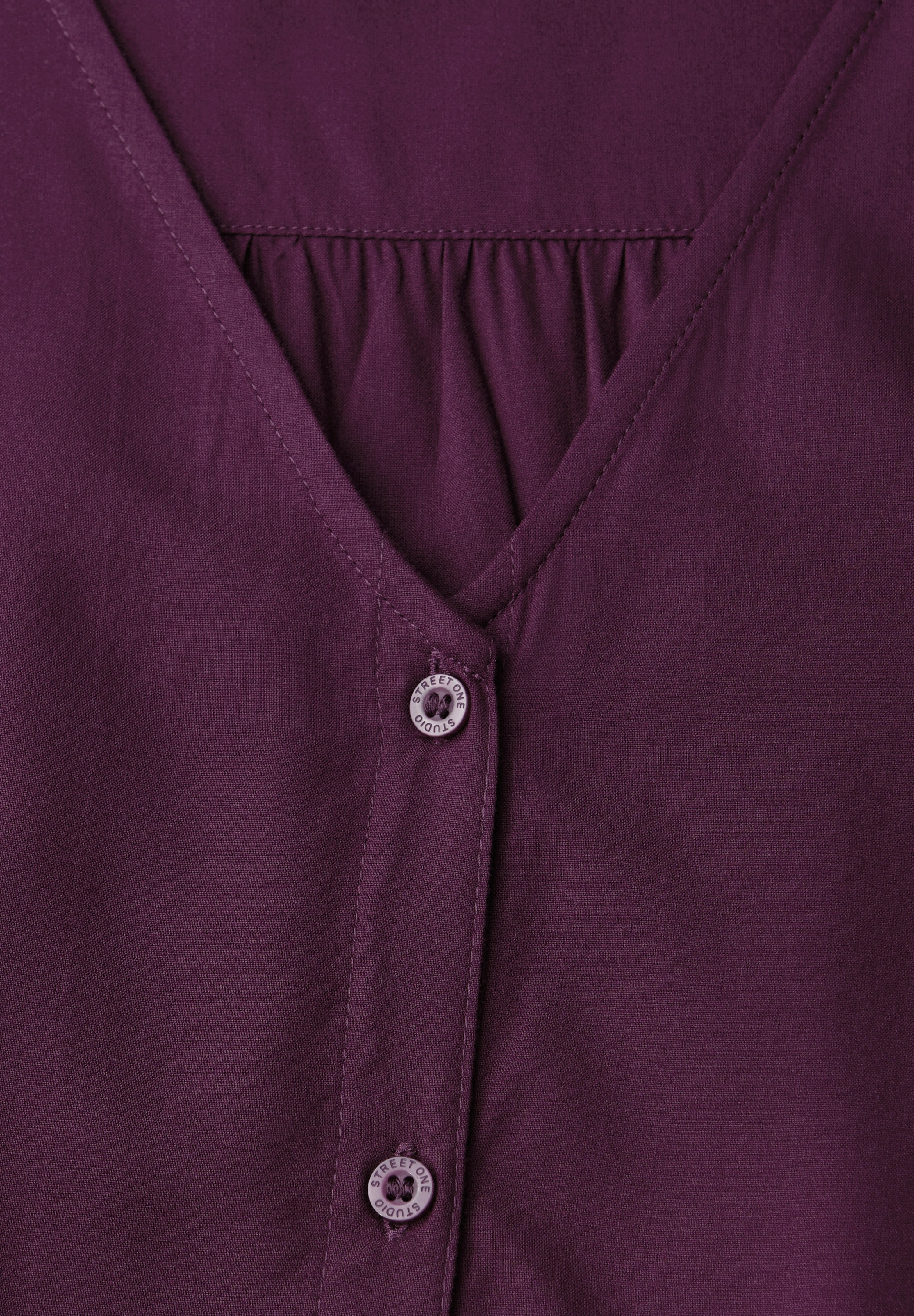 STREET ONE STUDIO Langarmbluse in Unifarbe