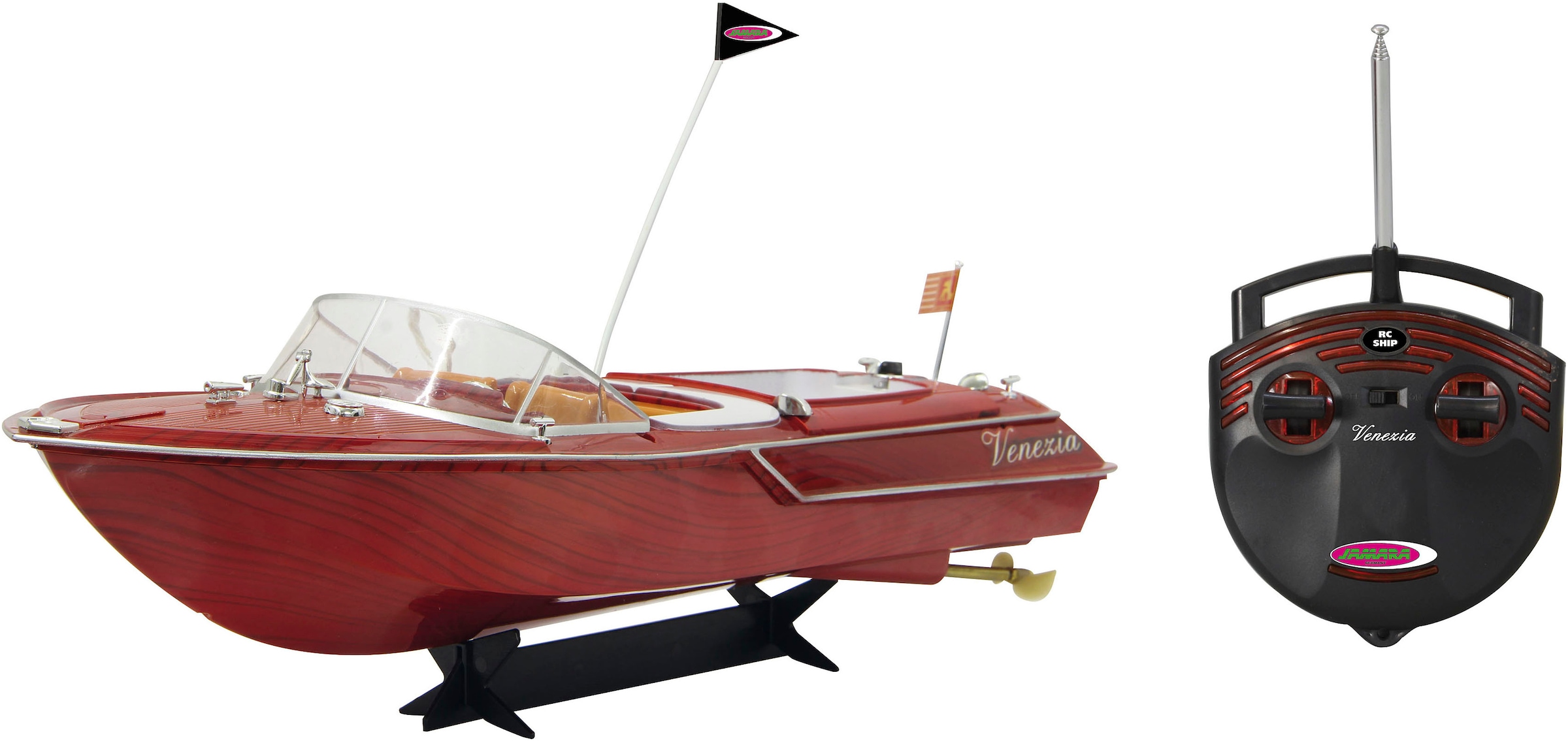 Jamara RC-Boot »Venezia, 2 Kanal 40MHz«, mit LED beleuchteter Fernsteuerung