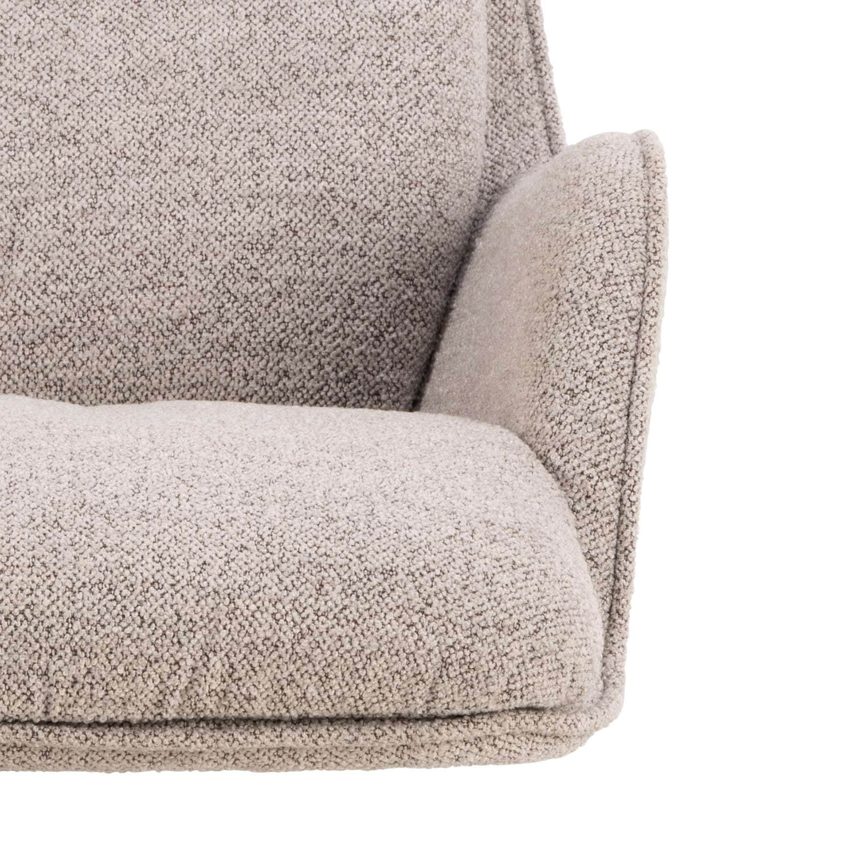 ACTONA GROUP Loungesessel »Bosley«, Loungestuhl, Boucle beige, 5Stern Gestell, Drehfunktion, 72x84x93cm