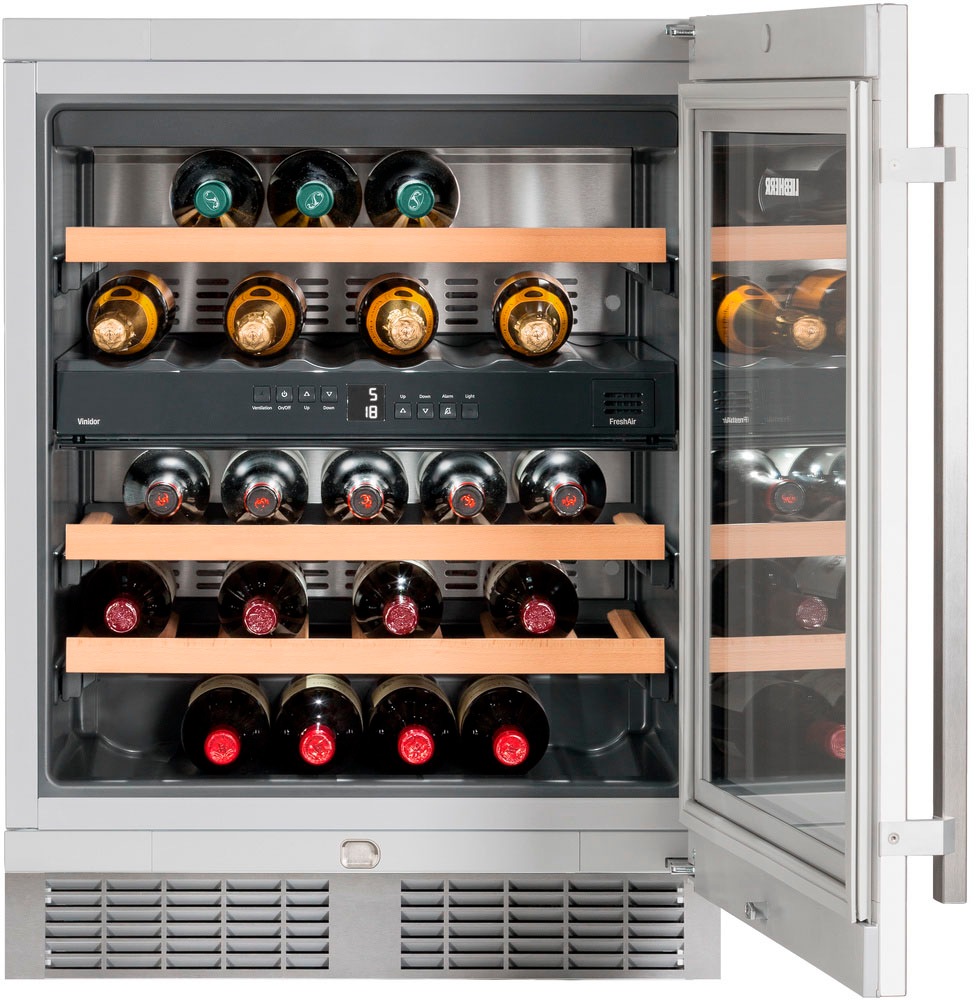 Liebherr Unterbauweintemperierschrank »UWTes 1672 Vinidor«, für 34 St. Standardflaschen á 075l, FreshAir-Aktivkohlefilter, LED-Beleuchtung