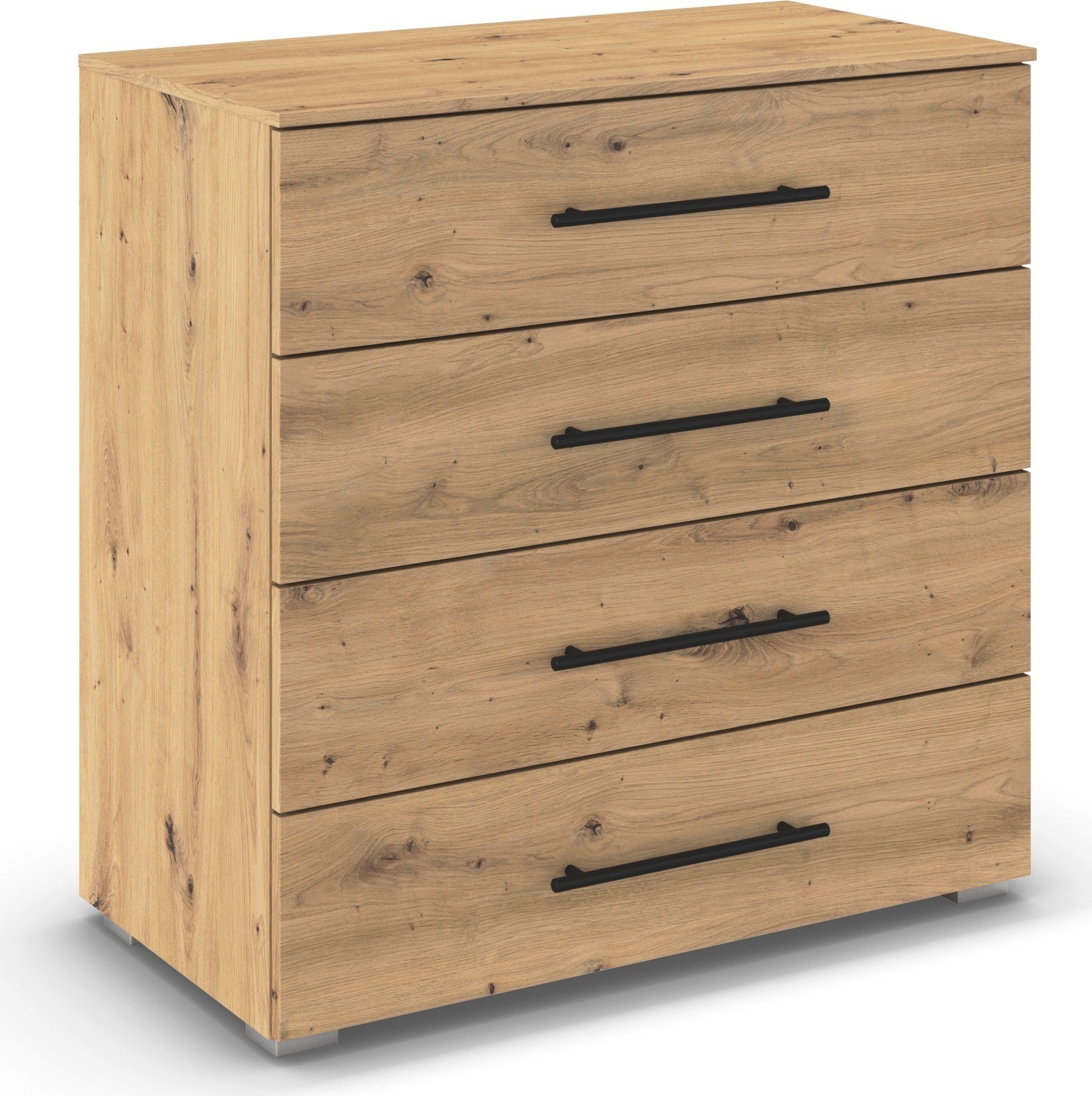 OTTO home Schubkastenkommode "Kommode Sideboard Schubladenkommode Schlafzimmerkommode AVOLA" Breite 80 cm inkl. SOFT-CLOSE-FUNKTION mit Dekorfront, vier große und geräumige Schubladen mit viel Stauraum MADE IN GERMANY
