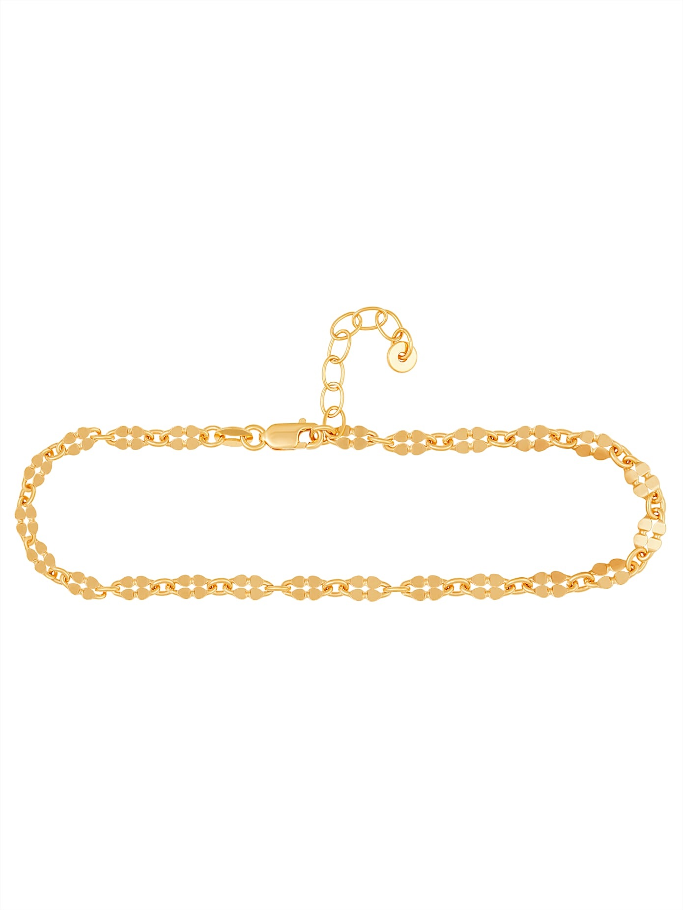 LADY Damen Silberarmband, Silber 925 (Sterlingsilber), gold, Silber 925 (Sterlingsilber), Armbänder