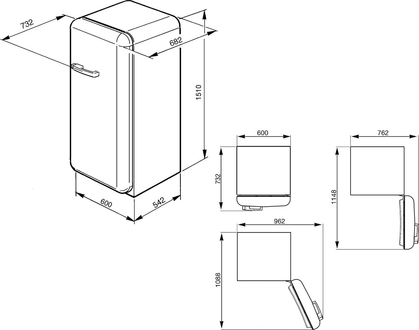 Smeg Kühlschrank »FAB28RDUJ5«