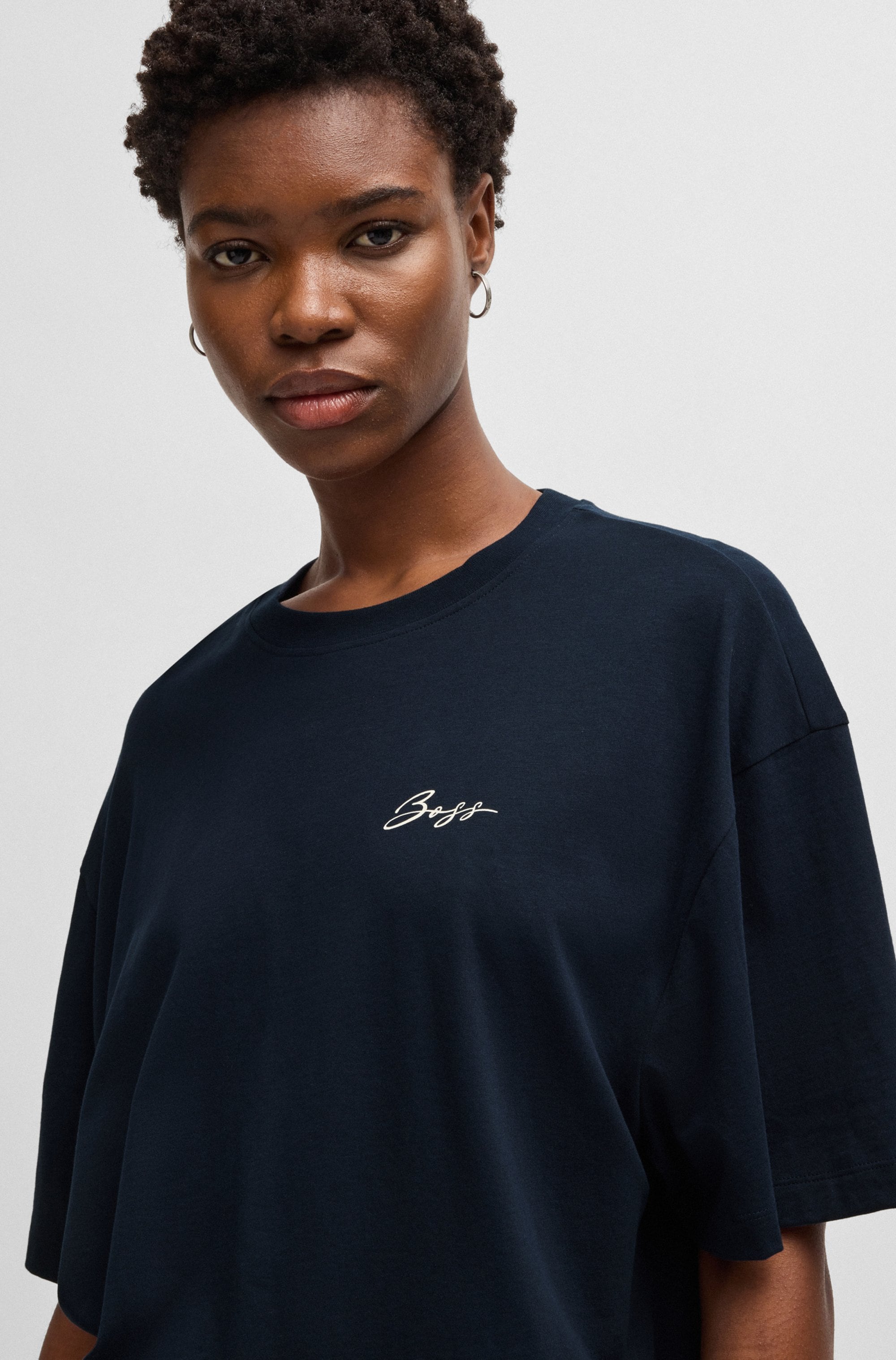 BOSS ORANGE T-Shirt »Eboyfriend Premium Damenmode«, mit Graphic Details