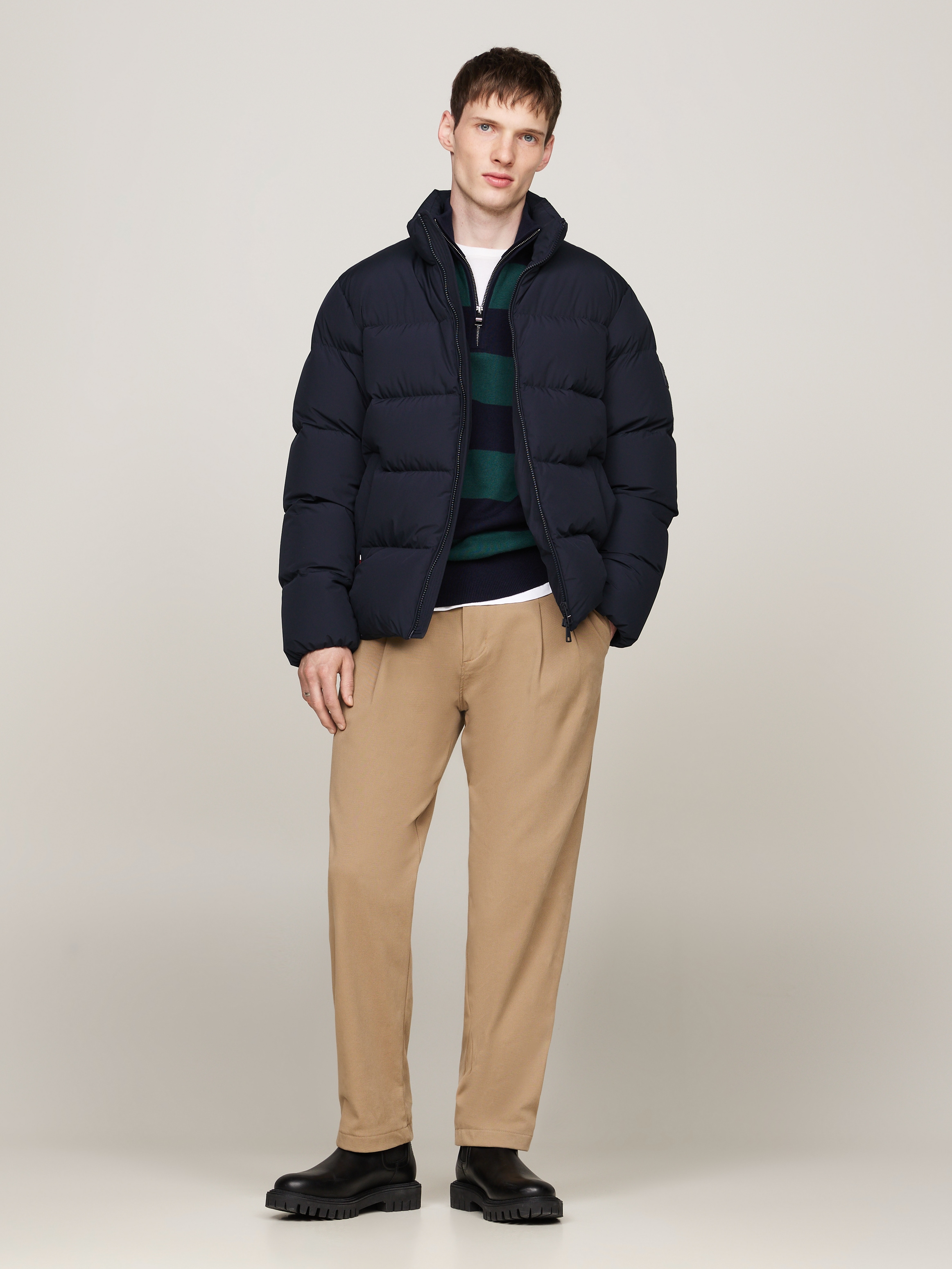 Tommy Hilfiger Steppjacke »DOWN PUFFER JACKET«, ohne Kapuze