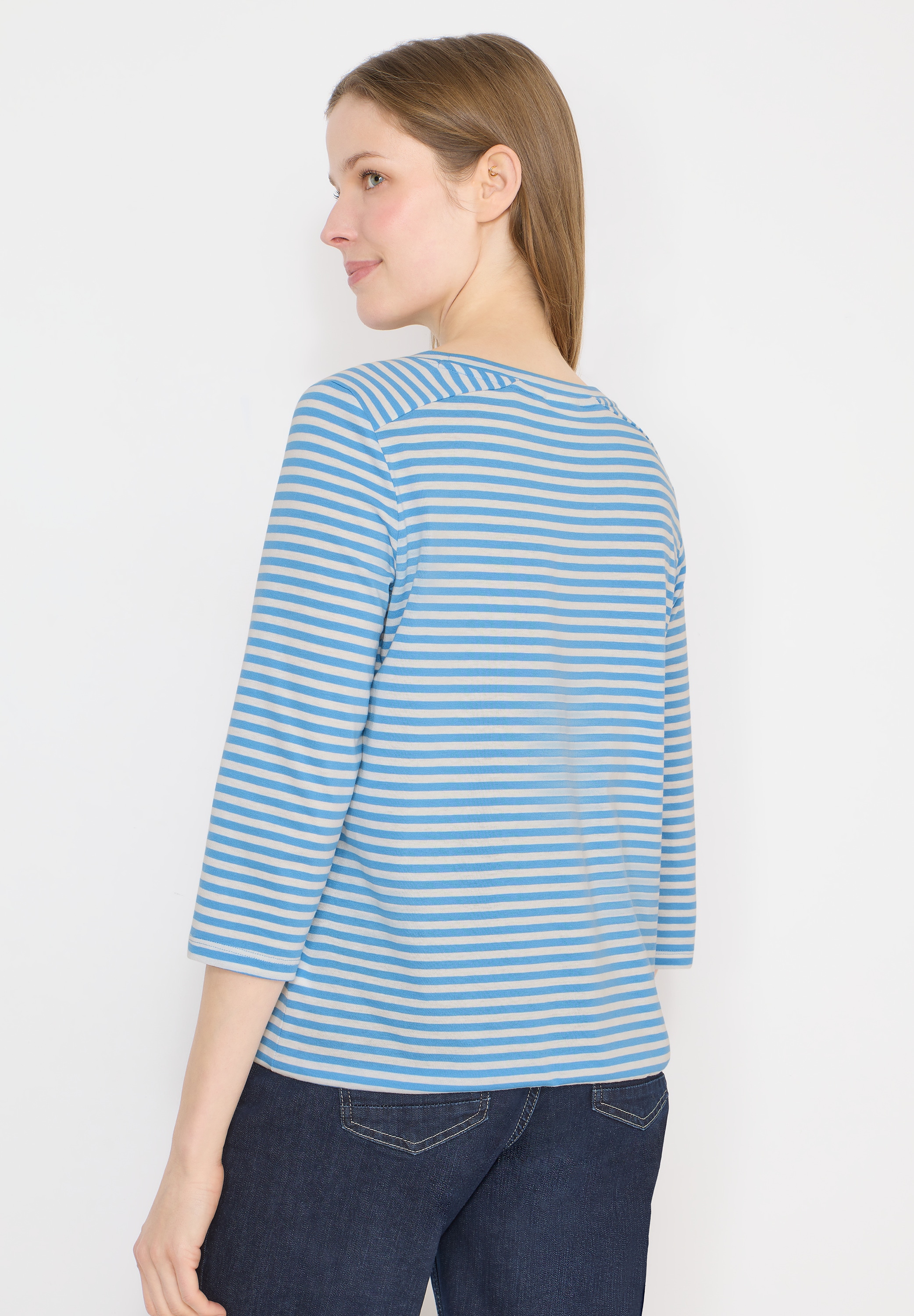 Cecil 3/4-Arm-Shirt mit U-Boot-Ausschnitt