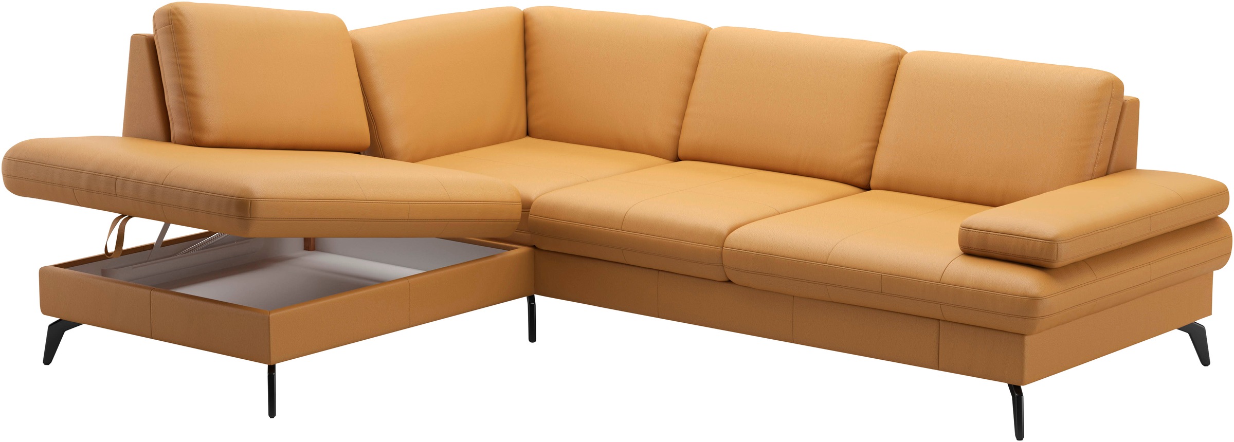 sit&more Ecksofa »Morris L-Form, inkl. Sitztiefenverstellung«, wahlweise mit Armteilverstellung, Bettfunktion & Bettkasten