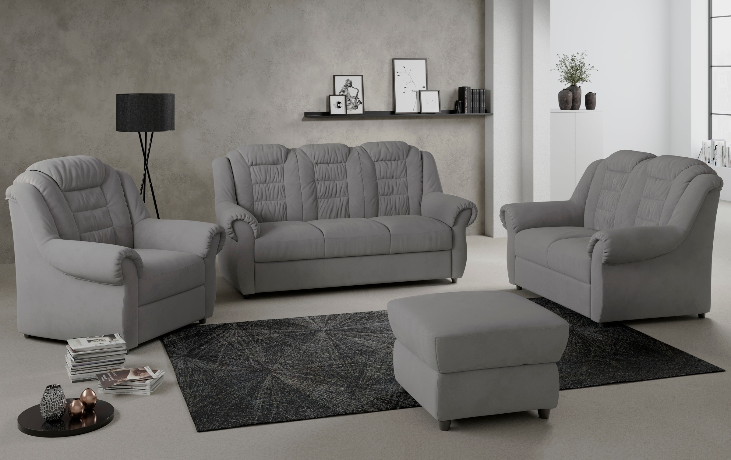 Home affaire 3-Sitzer »Boston«, mit hoher Rückenlehne in klassischem Design