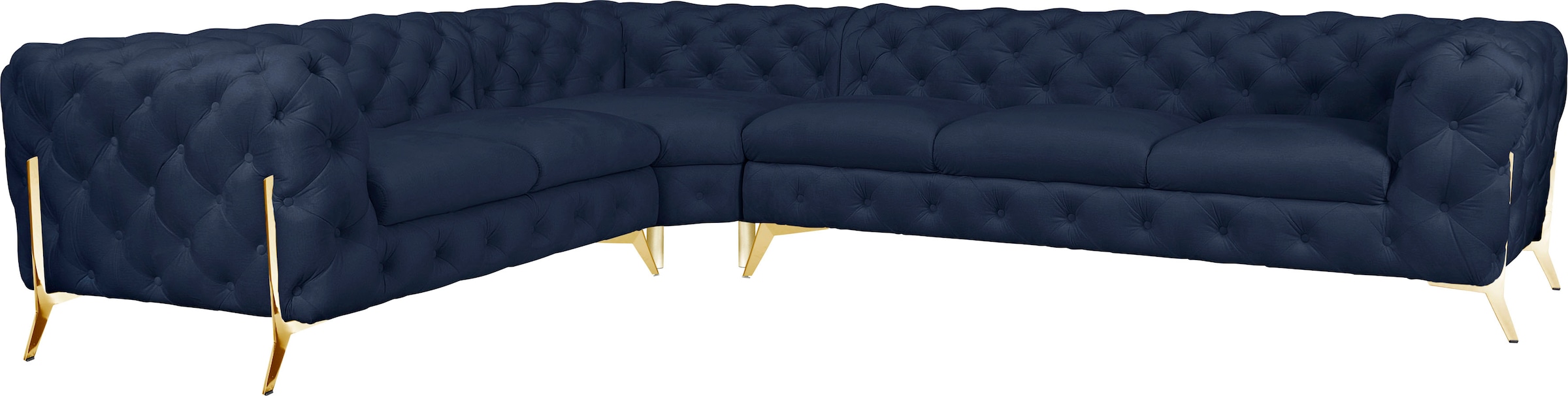 Home affaire Chesterfield-Sofa "Amaury L-Form" großes Ecksofa, Chesterfield günstig online kaufen