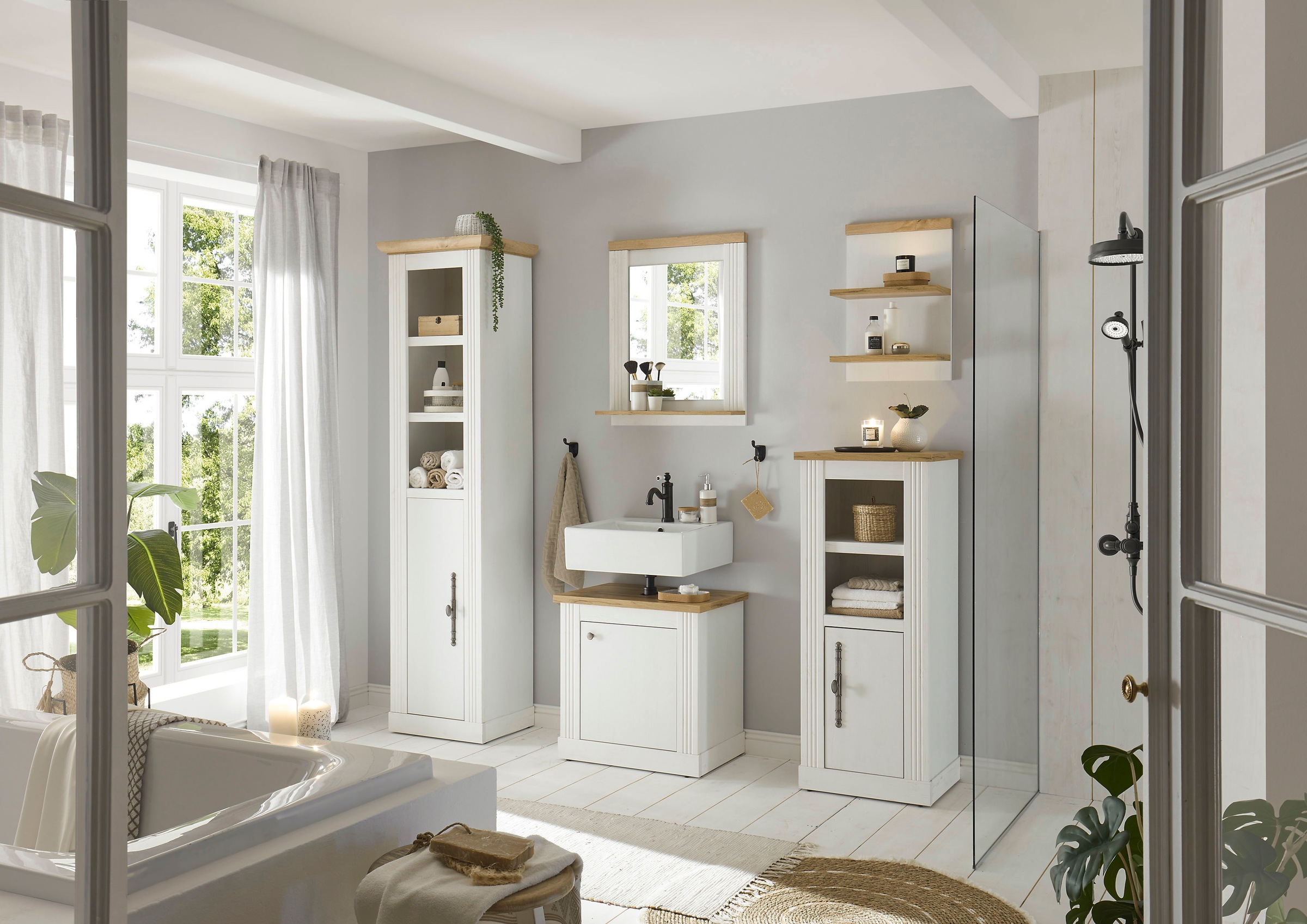 OTTO home Waschbeckenunterschrank "WESTMINSTER, Waschtisch im Landhausstil, günstig online kaufen