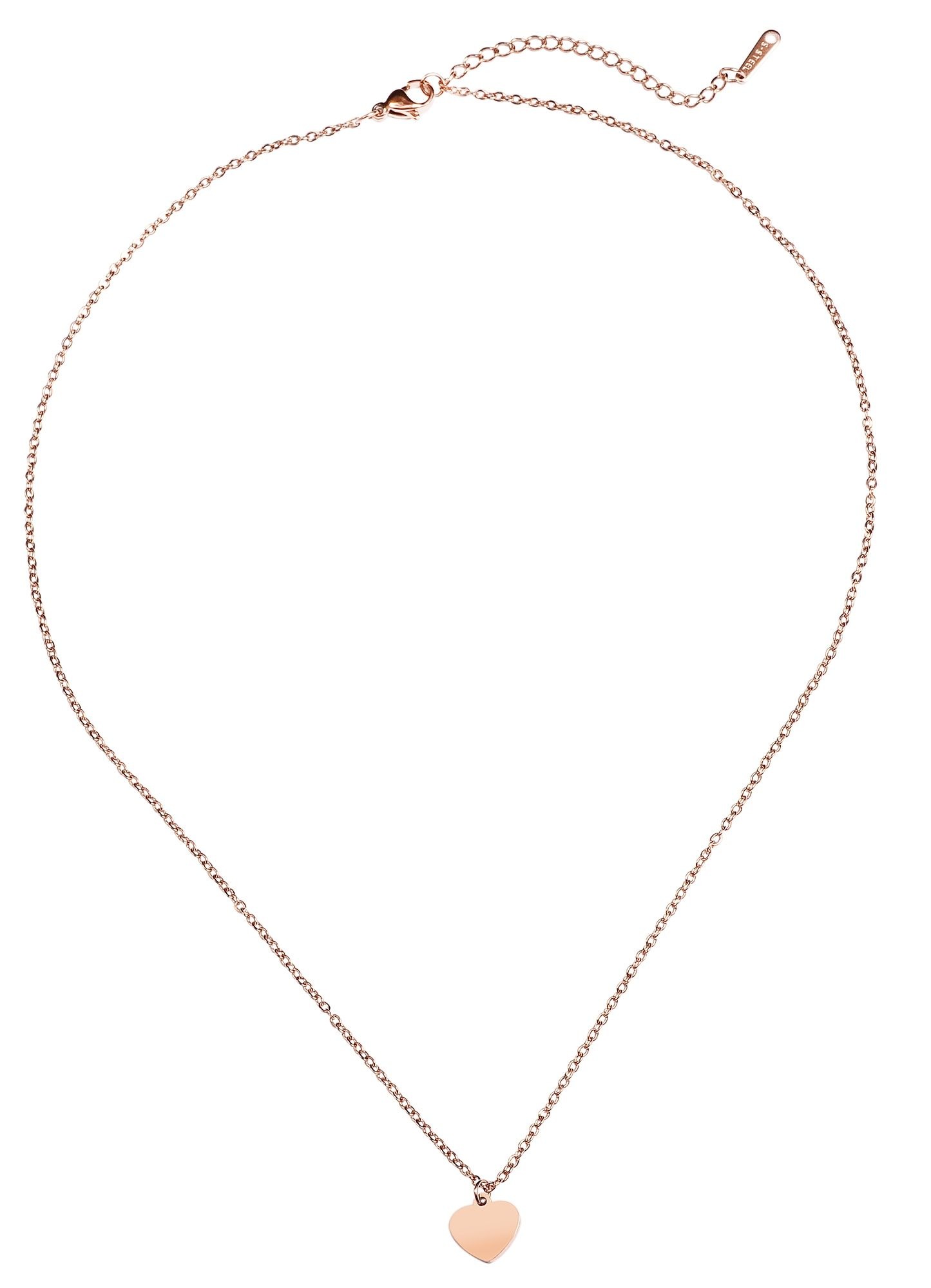Kette ohne Anhänger ADELIA´S "Damen Halskette mit Anhänger – Herz aus Edelstahl", gold, Halsketten, Damen, 45cm, Edelstahl, Perfekt zum Verschenken an besondere Menschen
