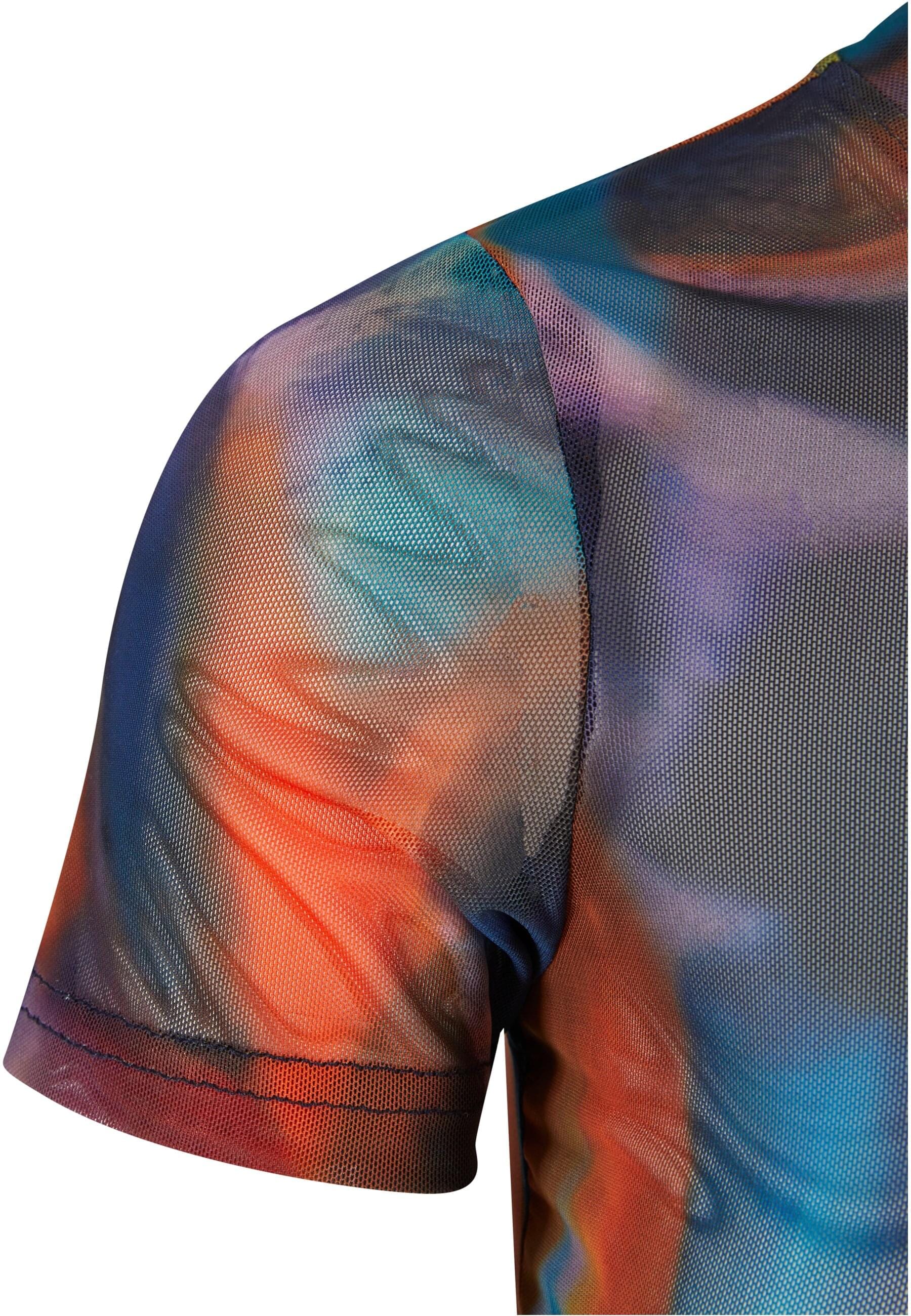 URBAN CLASSICS T-Shirt »Urban Classics Damen Ladies AOP Mesh Tee«, (1 tlg.)