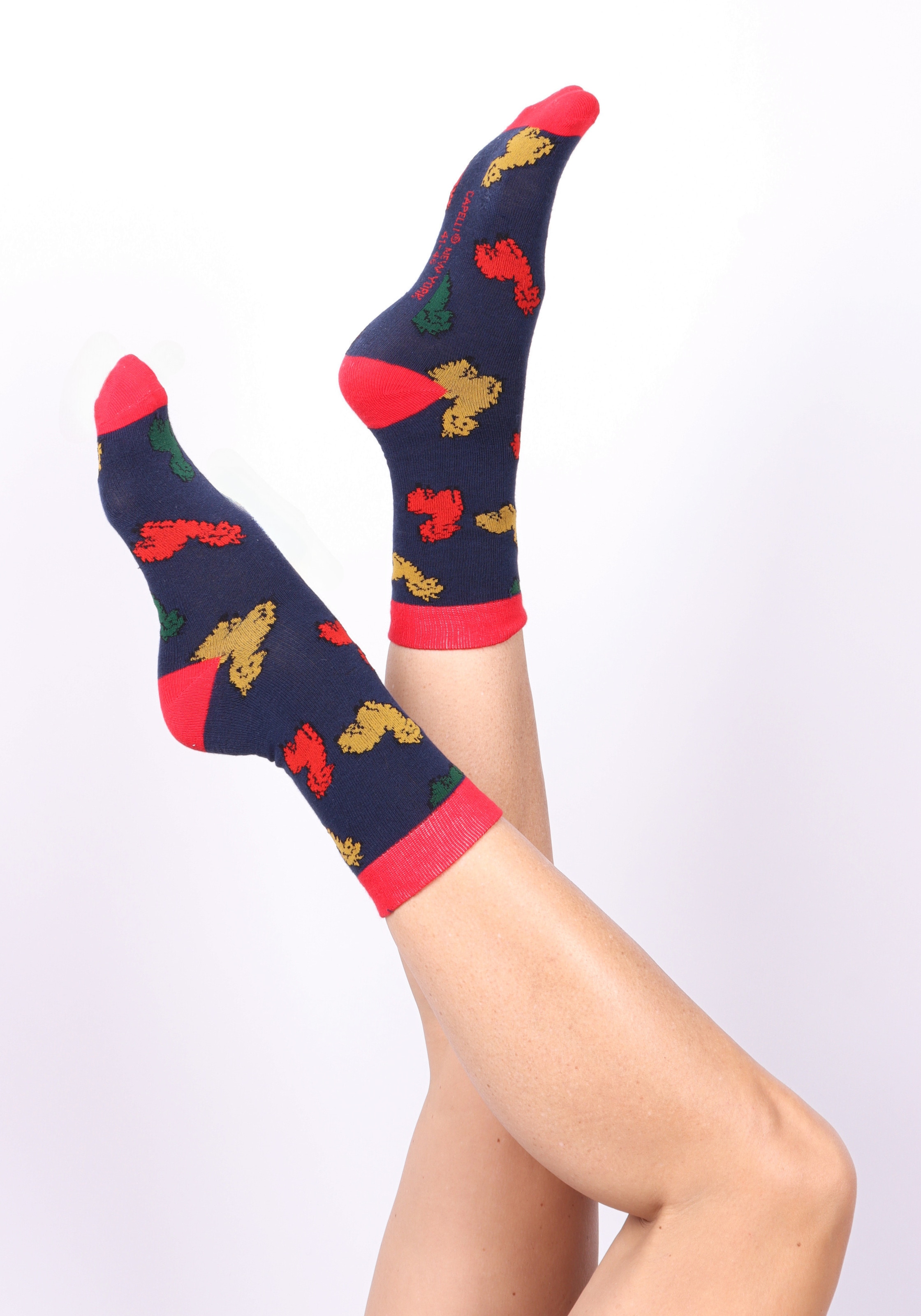 Capelli New York Socken, (4 Paar), buntes 4er Pack mit verschiedenen Hundemotiven
