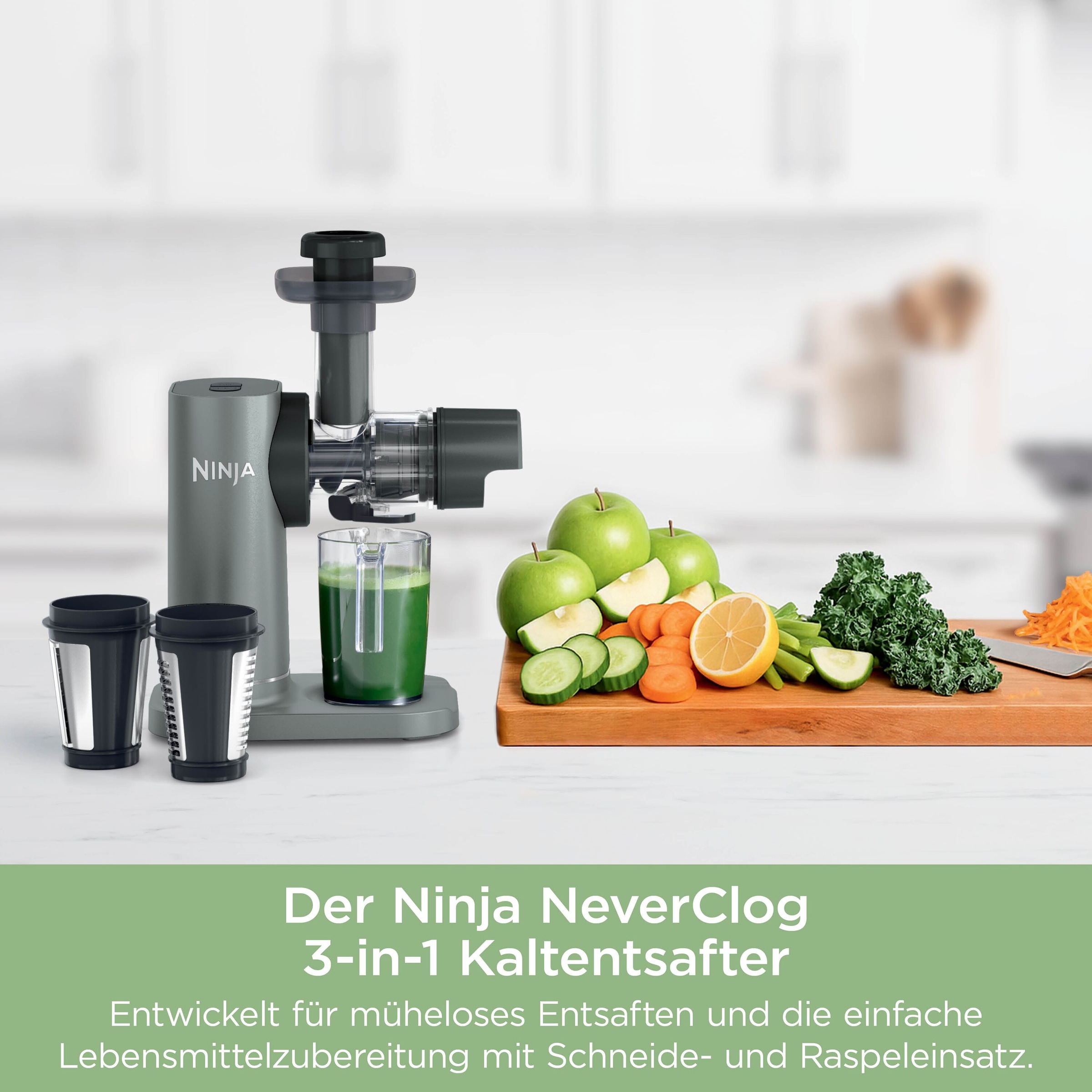 NINJA Entsafter »NeverClog Kaltentsafter« 150 W vielseitigen Ninja 3-in-1 Kaltentsafter