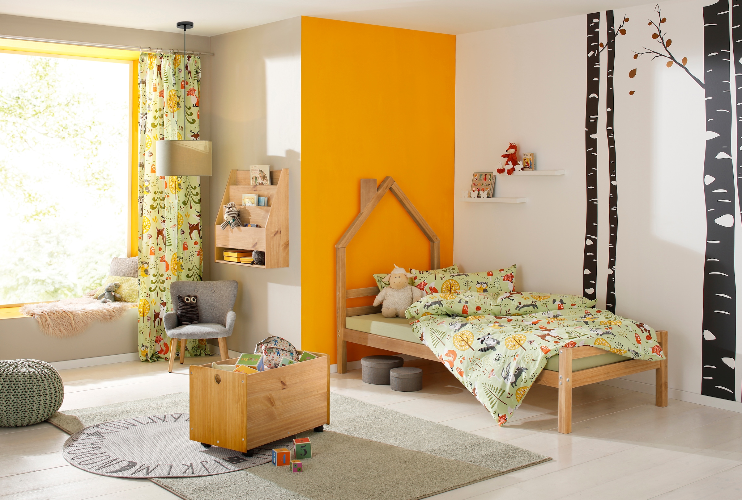 Lüttenhütt Kinderbett »Alpi«, aus Kiefernholz, verschiedene Farbvarianten,  Liegefläche 90x200 cm im Sale | BAUR