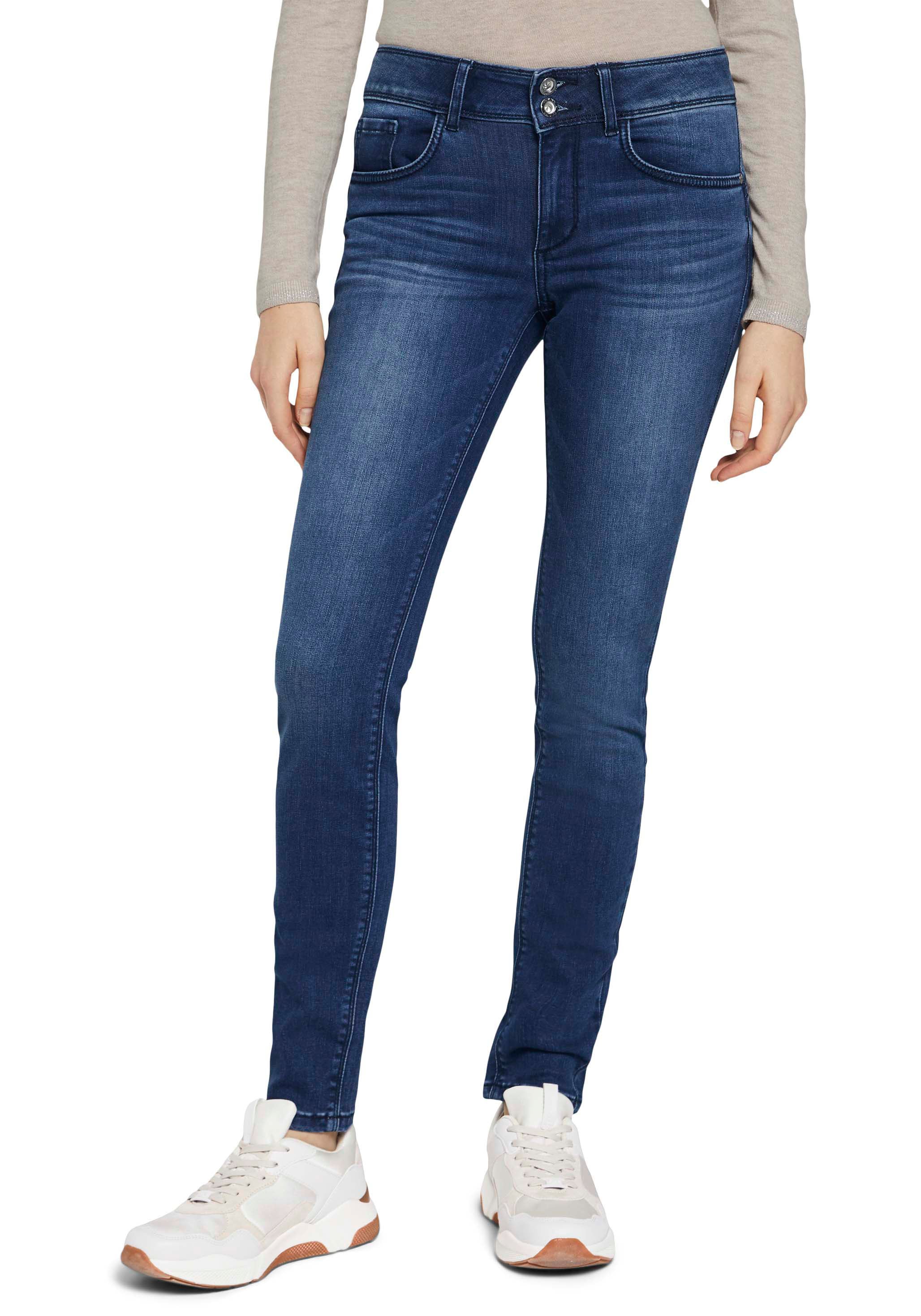TOM TAILOR Skinny-fit-Jeans "Alexa Skinny", mit Doppelknopf-Verschluss