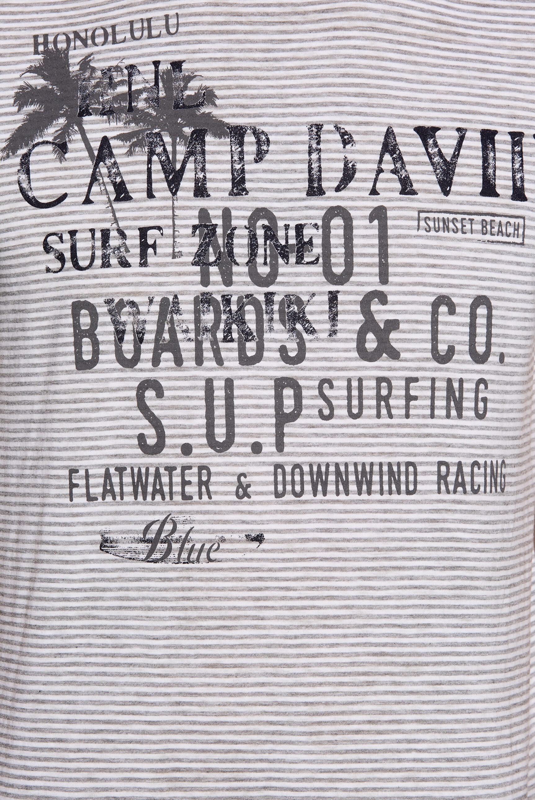 CAMP DAVID Rundhalsshirt, mit Ausbrenner-Effekten