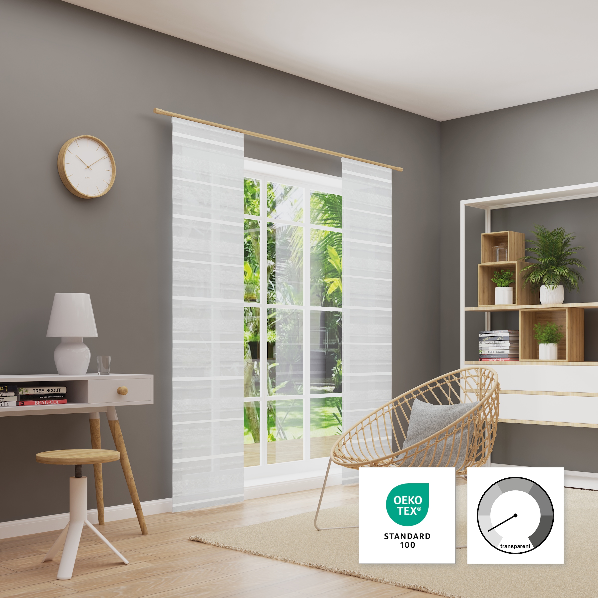 Neutex for you Schiebegardine "KORSIKA" Paneelwagen 1 Stk. tlg. Matt-Glanz- günstig online kaufen