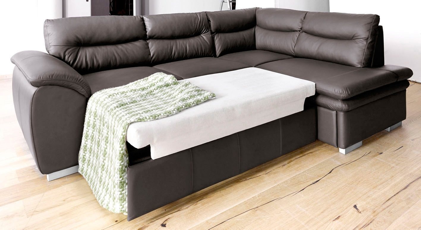 COTTA Ecksofa »Leandra L-Form«, wahlweise mit Bettfunktion & Bettkasten