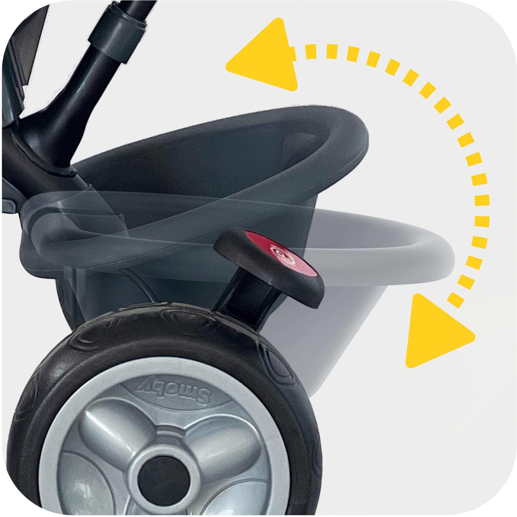 Smoby Dreirad »Baby Driver Plus, Grau«, Made in Europe