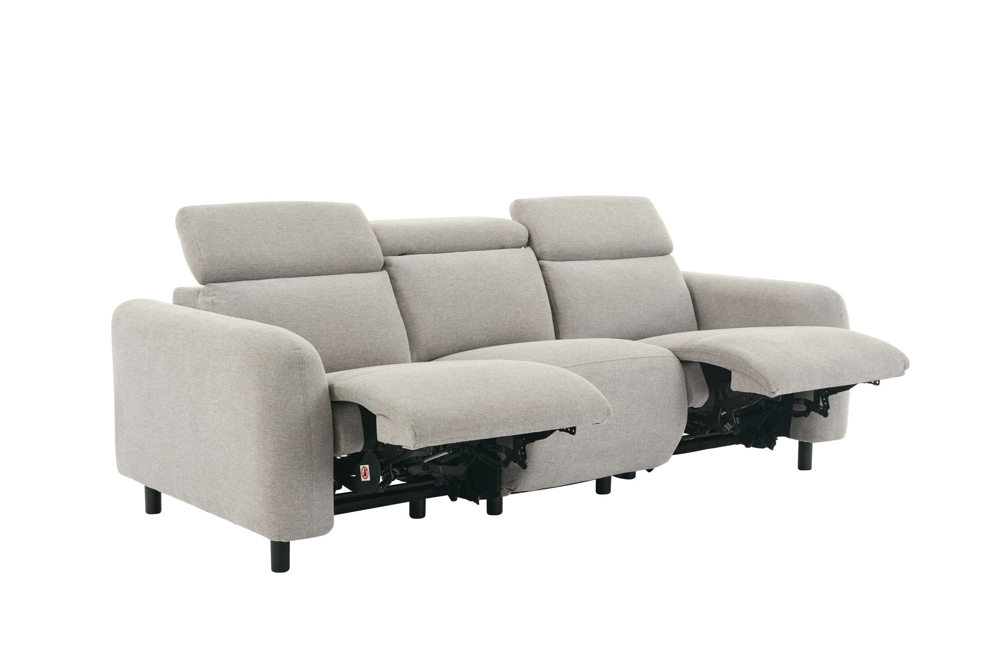 Home affaire 3-Sitzer »SKAANE Struktur-Sofa, 229 cm, manuelle-u. elektrische Relaxfunktion«, Relax-Funktion in 2 Sitzen, Kopfteilverstellung, Federkernpolsterung