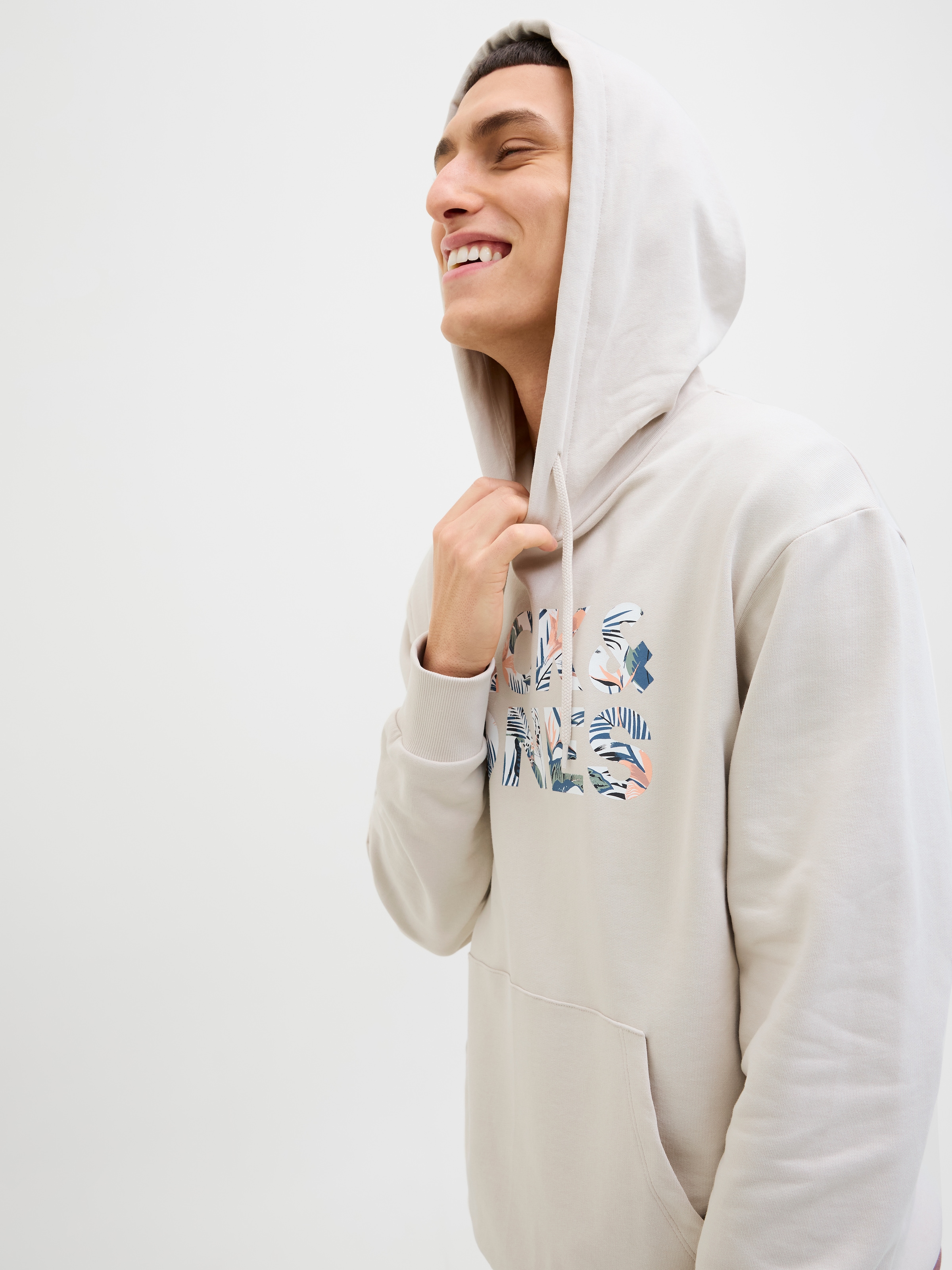 Jack & Jones Kapuzensweatshirt »JJEBRYAN CORP LOGO SWEAT HOOD NOOS«, mit Logo Druck