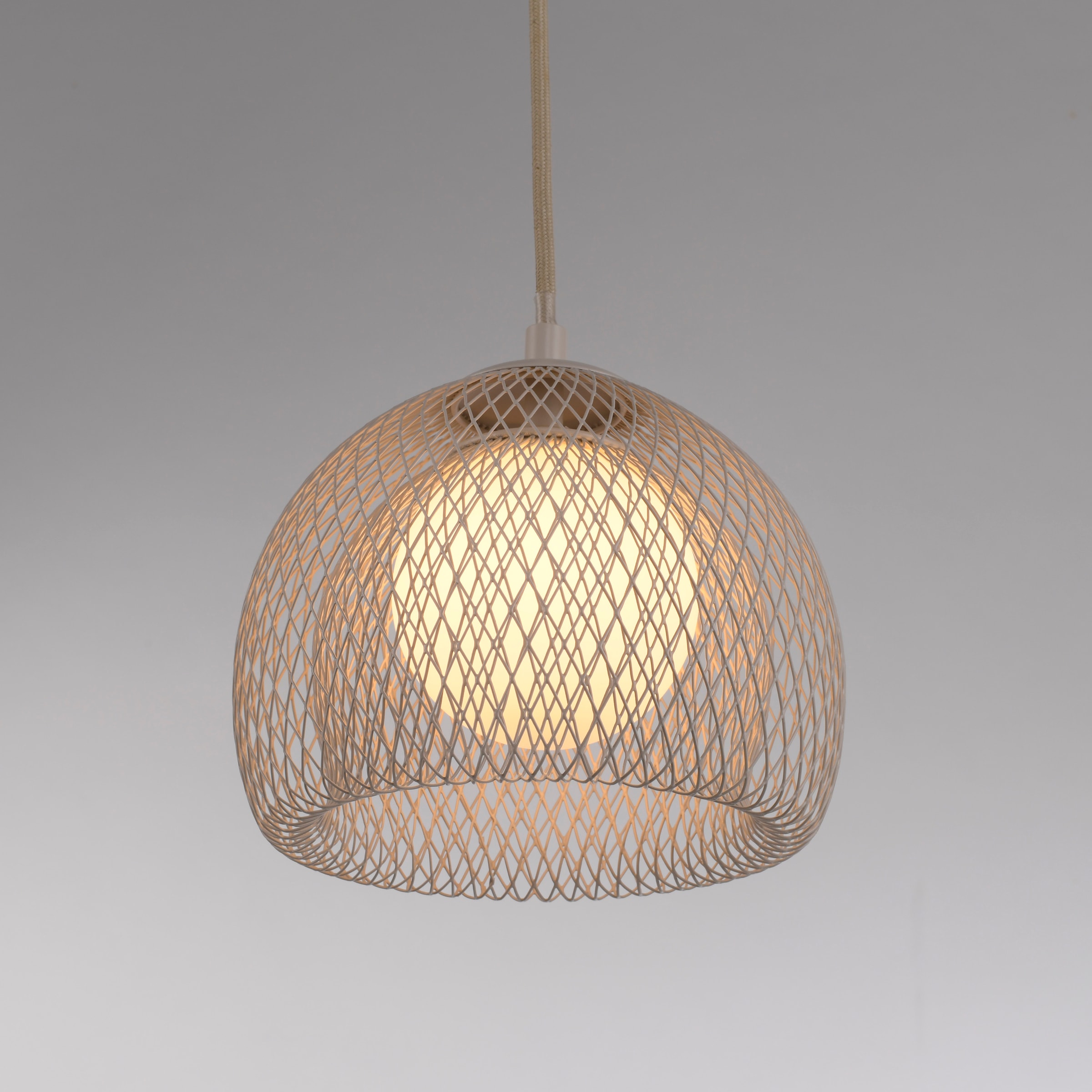 SCHÖNER WOHNEN-Kollektion Pendelleuchte »MESH« G9 1 Stk. 3-flammig, höhenverstellbar, Sandbrise – stimmungsvolles Licht