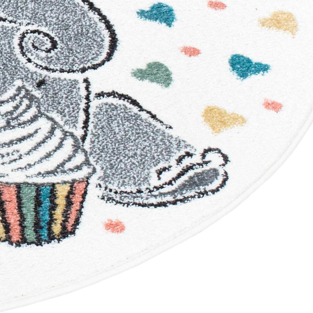 Carpet City Kinderteppich »ANIME896«, rund, 11 mm Höhe, Kinderzimmer Teppich Modern mit lustigen Cartoon-Figuren, Multi