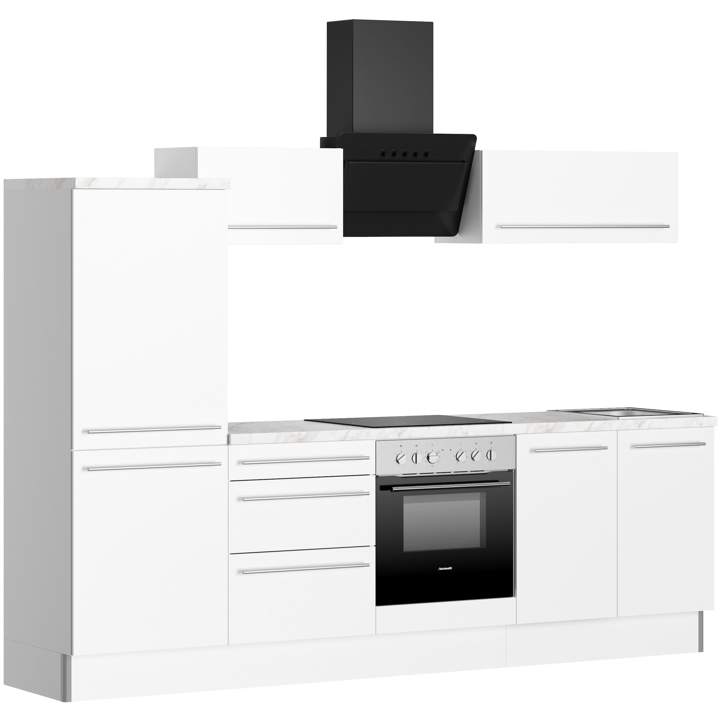 KOCHSTATION Küche "KS-Bern2", Breite 270 cm, wahlweise mit E-Geräten, Seite günstig online kaufen