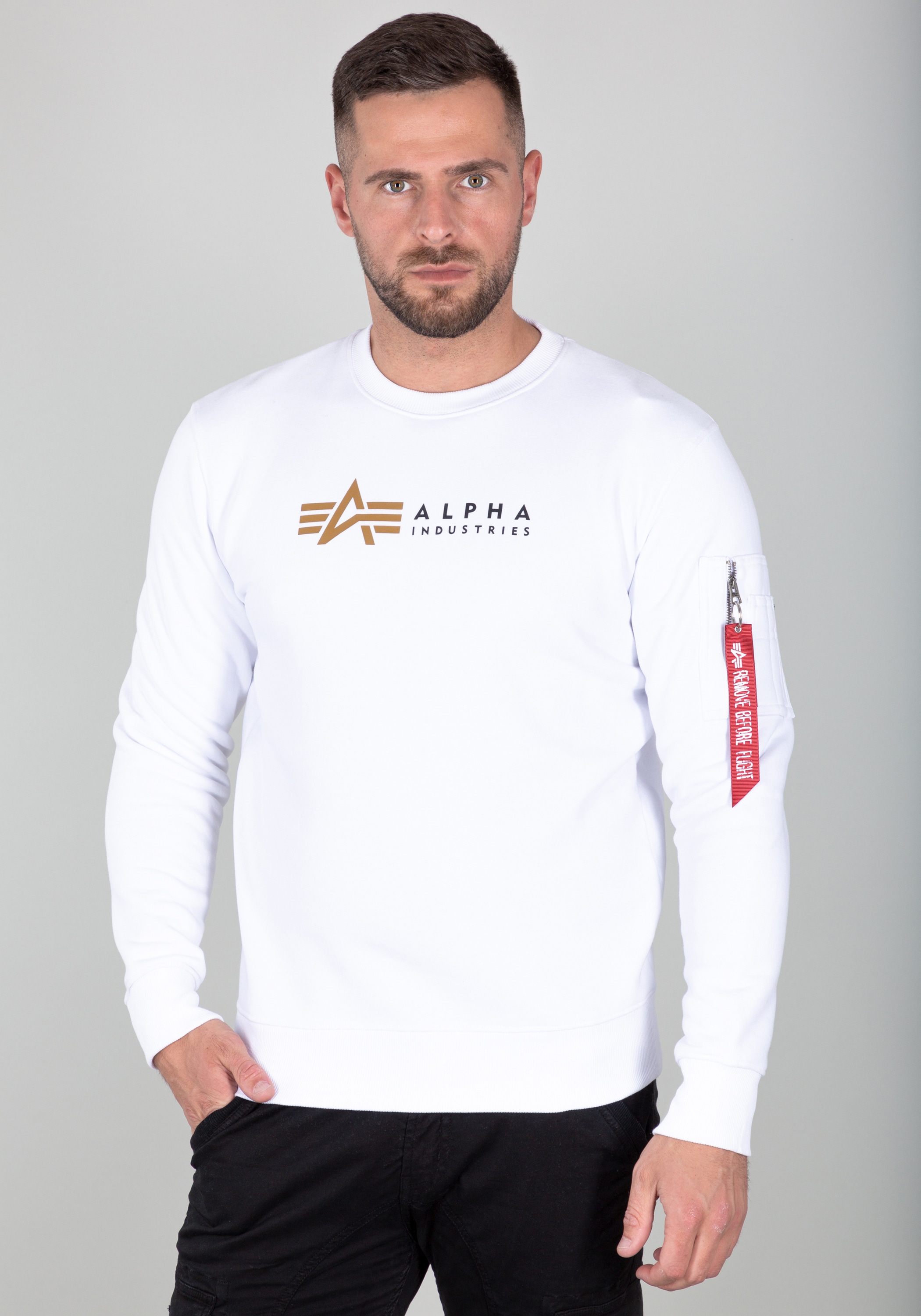 Alpha Industries Sweater "Alpha Industries Men - Sweatshirts Alpha Label Sweater"