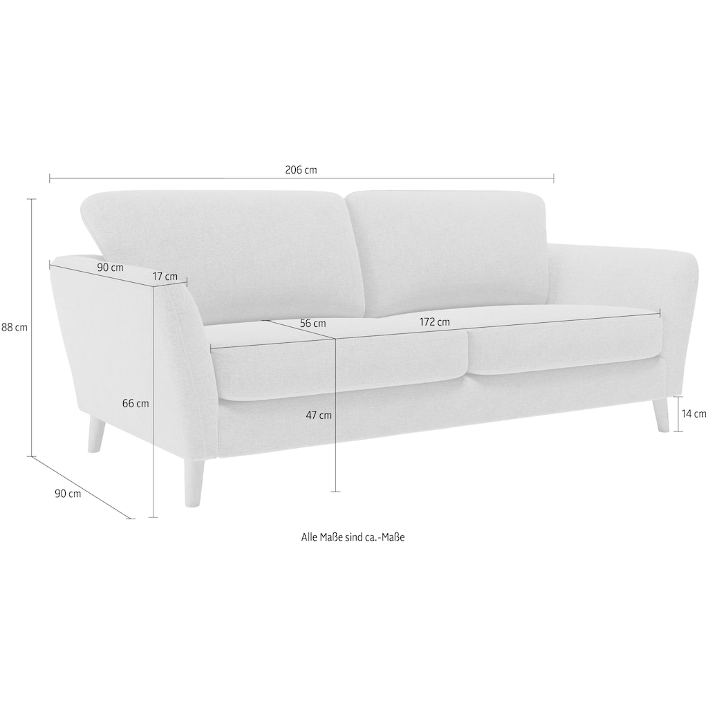 Home affaire 3-Sitzer »MARSEILLE Sofa 206 cm«