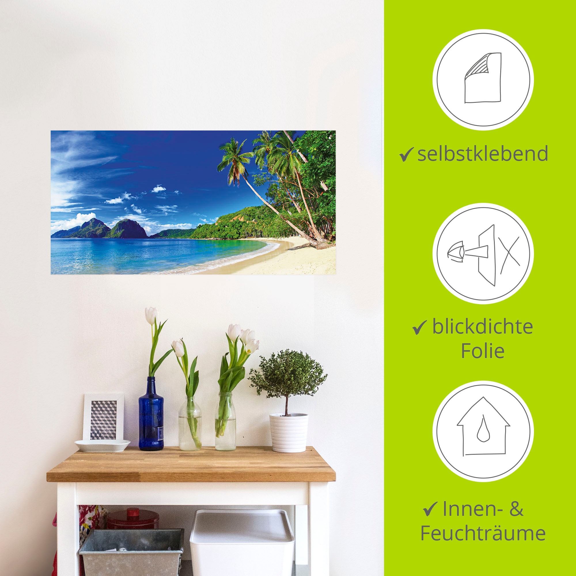 Artland Wandbild »Paradies«, Küste, (1 St.), als Leinwandbild, Poster, Wandaufkleber in verschied. Größen