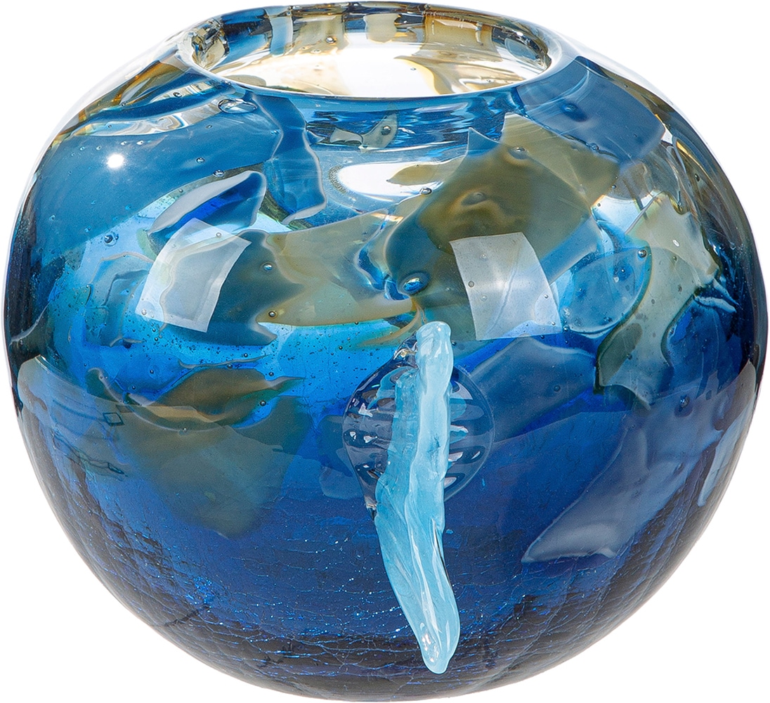 GILDE Tischvase »Vase Fisch Kandaru blau« Vase, Glas, Fischoptik, maritim, Dekoration, Geschenkidee