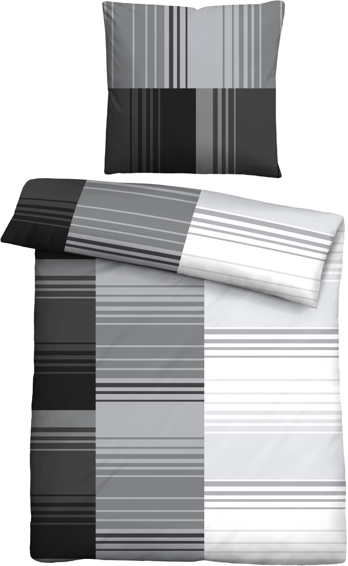 Castell - Markenbettwäsche Bettwäsche »0460124«, Polycotton, hautsympathisch, atmungsaktiv, mit Reißverschlüssen