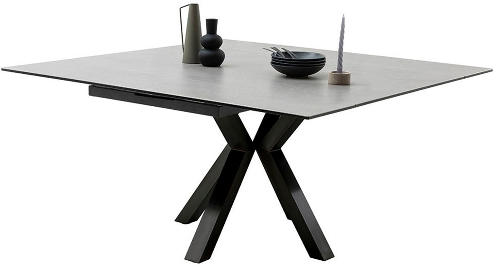 MCA furniture Esstisch »PALLINI Auszugstisch 90-150 cm«, (Einzelstück), Keramik,Metall,Längsseitenauszug,ausziehbar,Tischplatte 13 mm