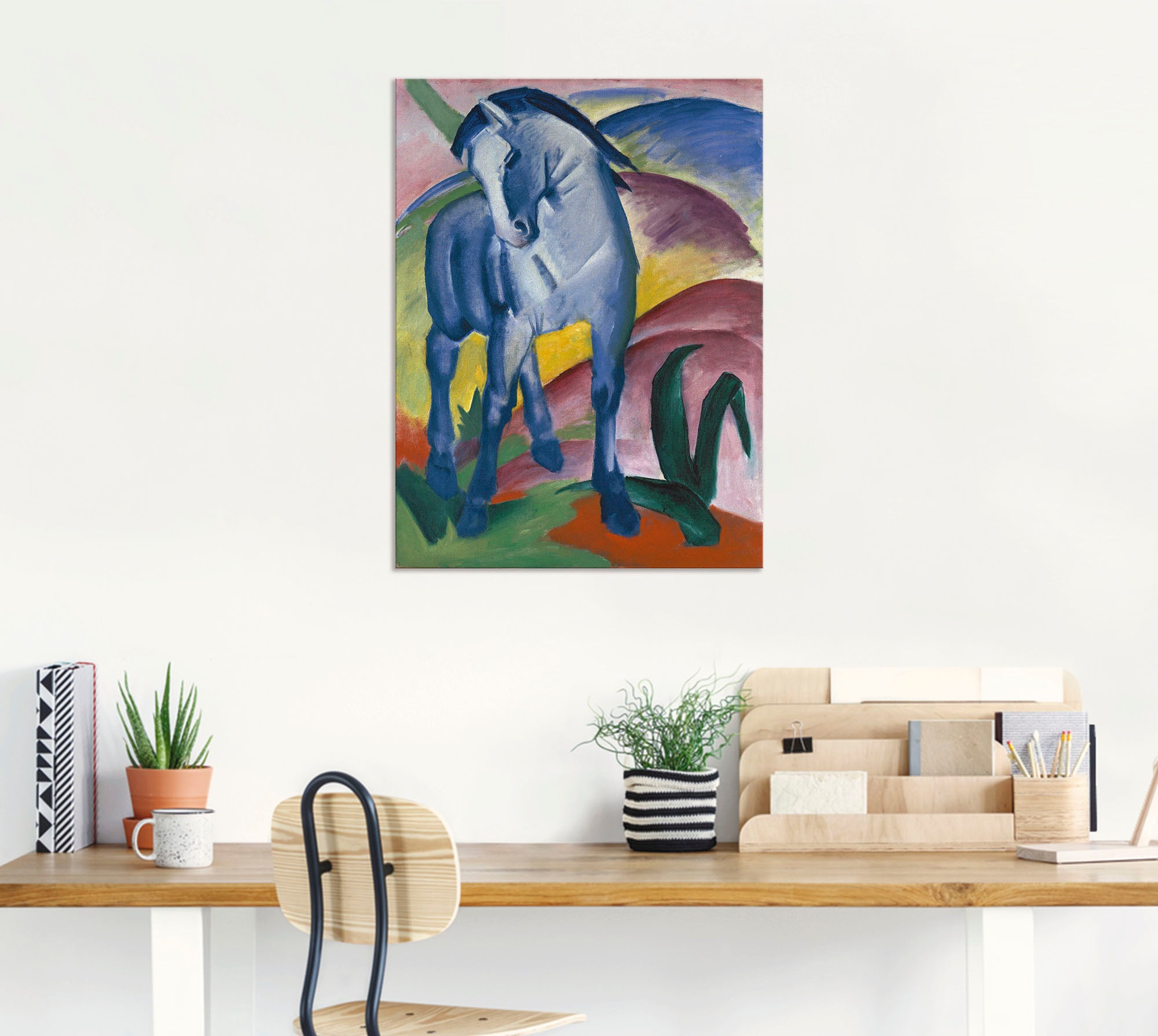 Artland Wandbild »Blaues Pferd I. 1911.«, Haustiere, (1 St.), als Alubild, Outdoorbild, Leinwandbild, Poster, Wandaufkleber